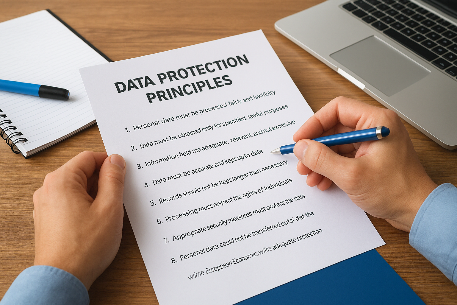 The eight data protection principles