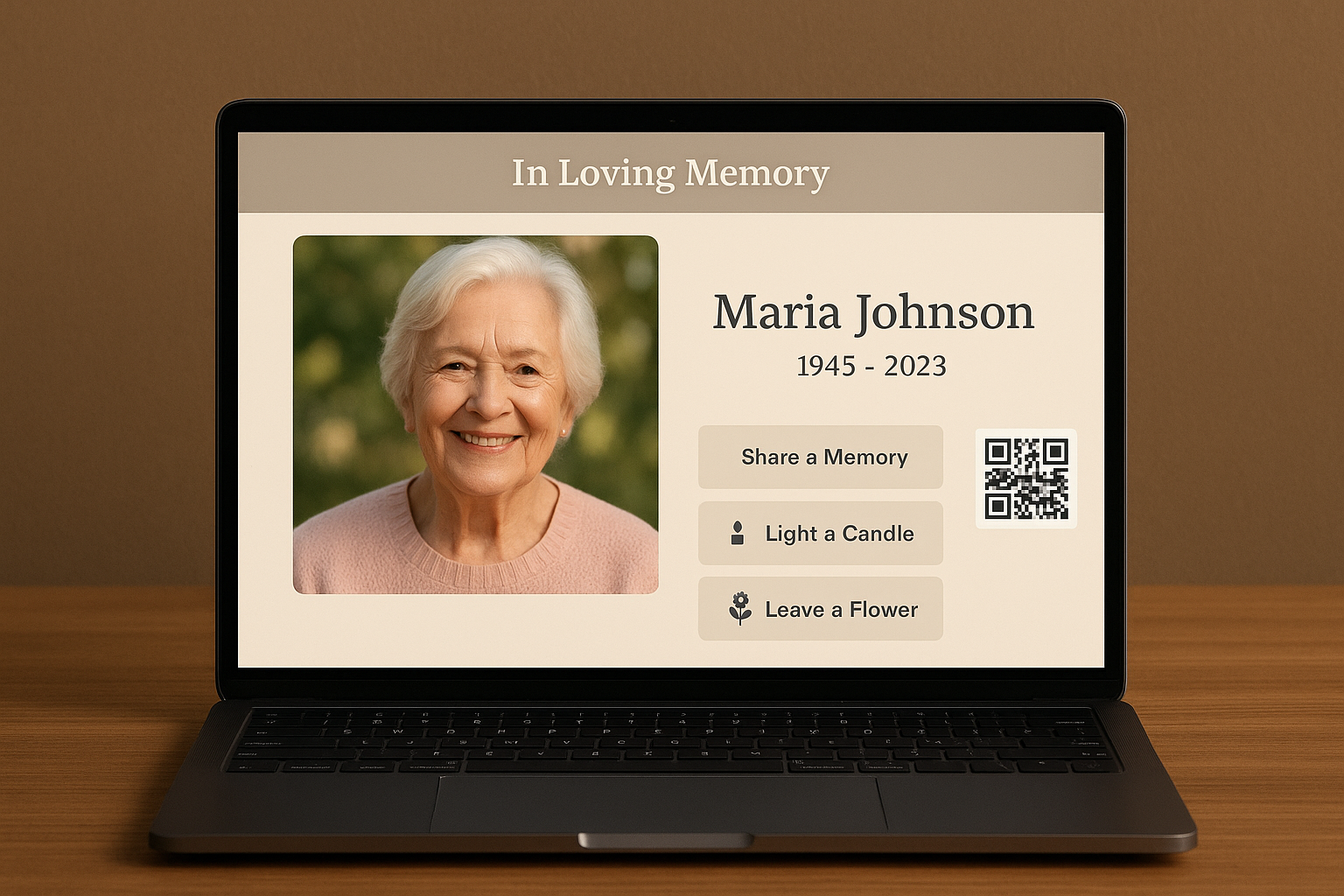1. Create a digital memorial page