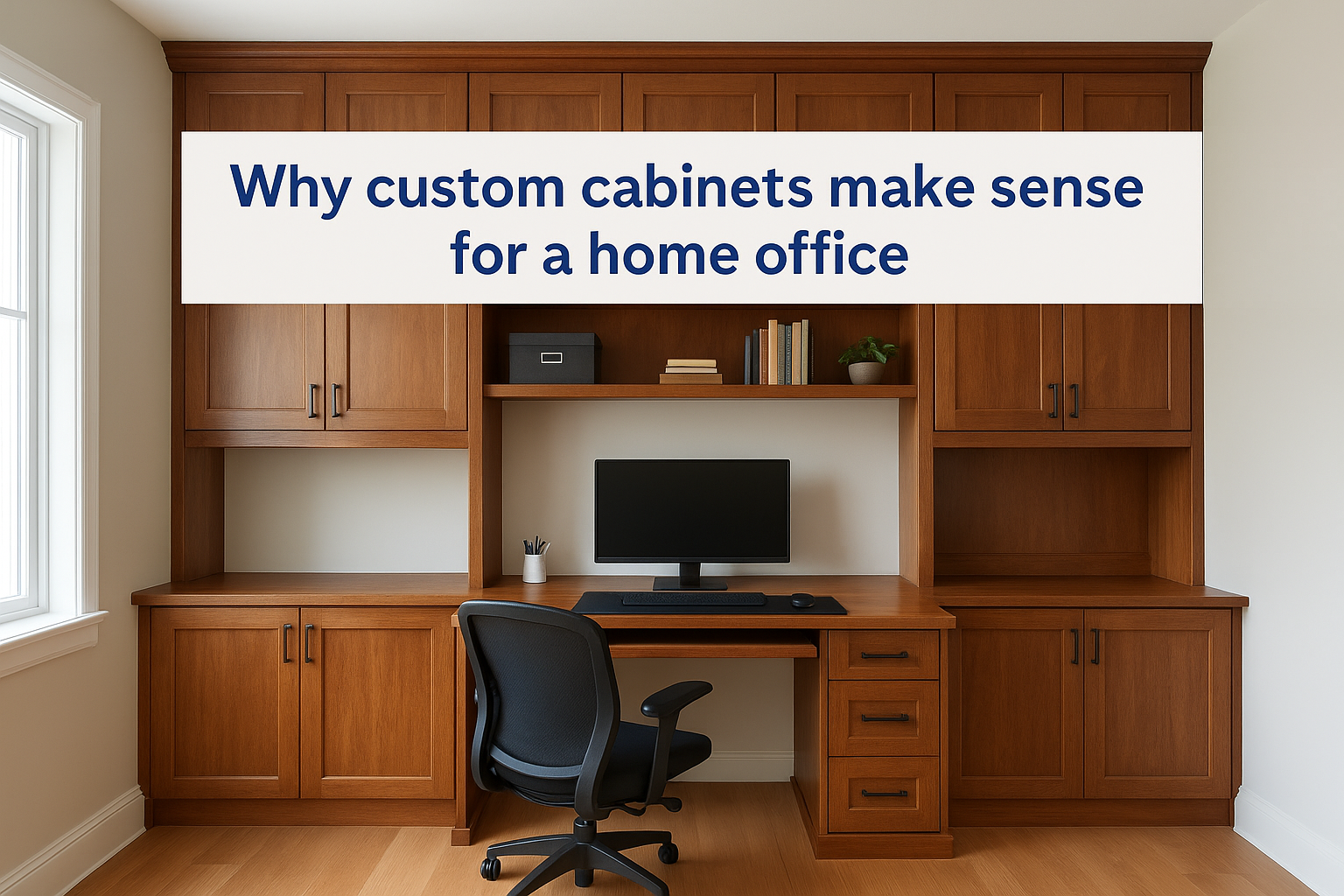Why custom cabinets make sense for a home office