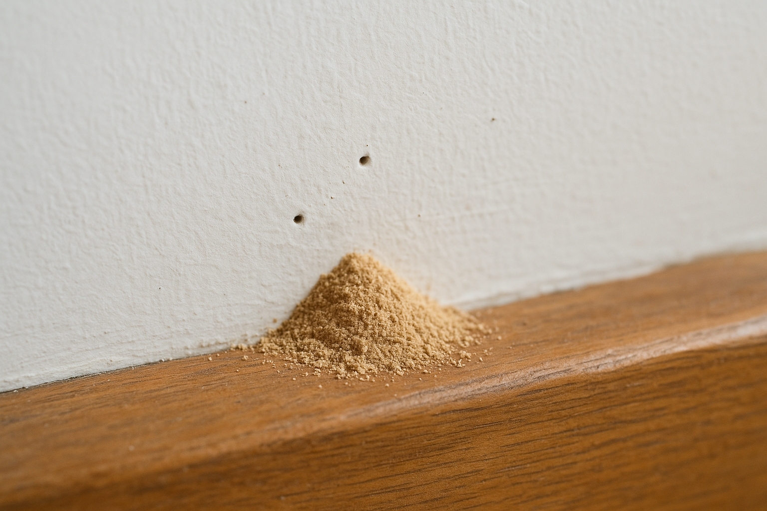 7 Warning Signs of Termites in Your Home 2 5. Termite droppings or pinholes in walls