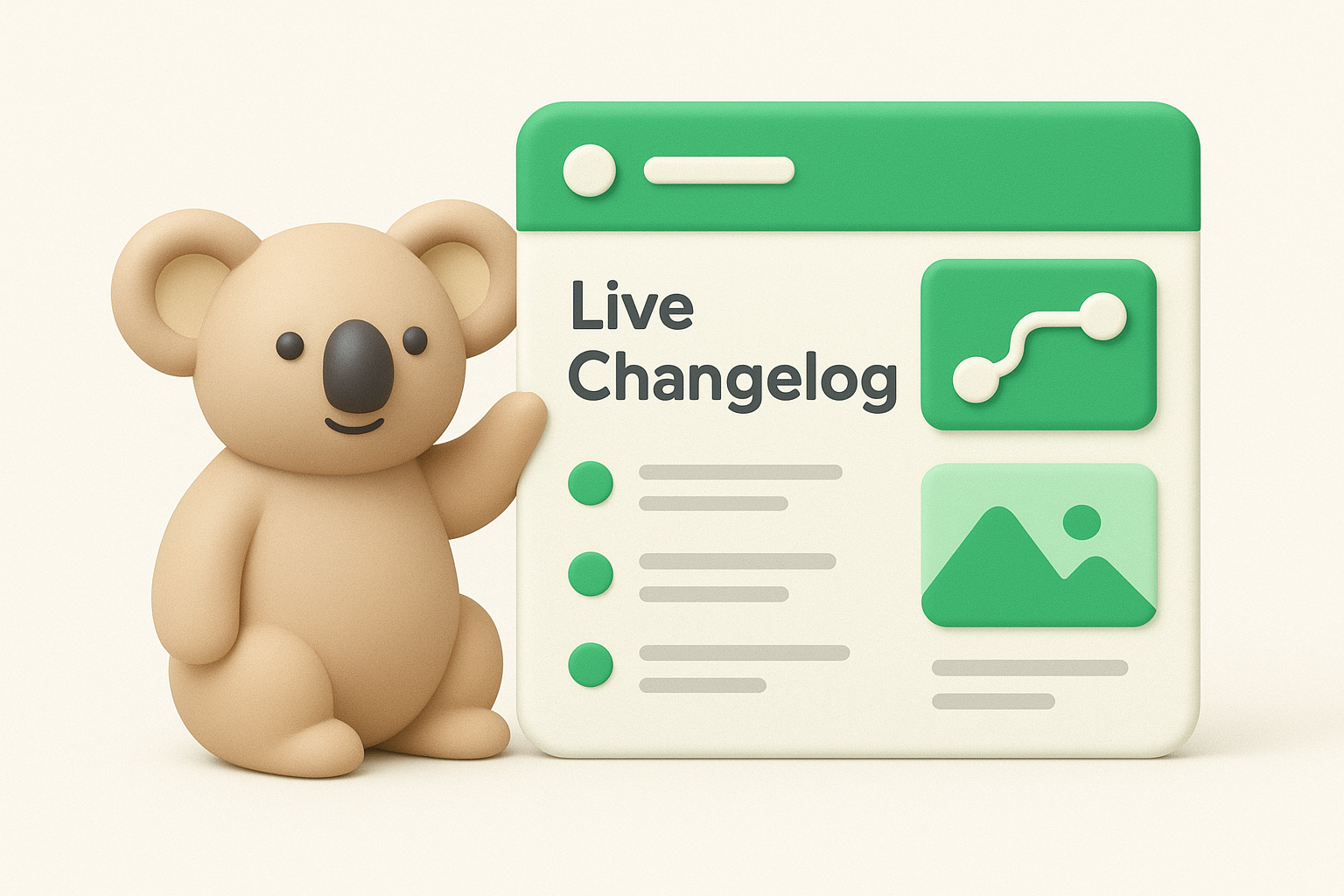 1. Koala Feedback's live changelog and roadmap