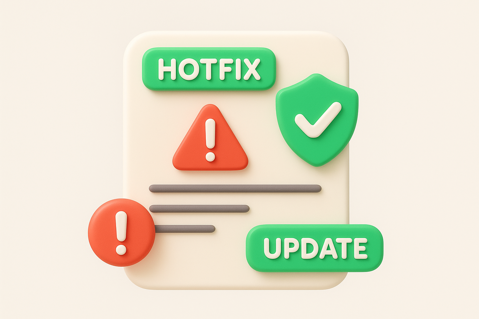 4. Hotfix and security patch release notes template