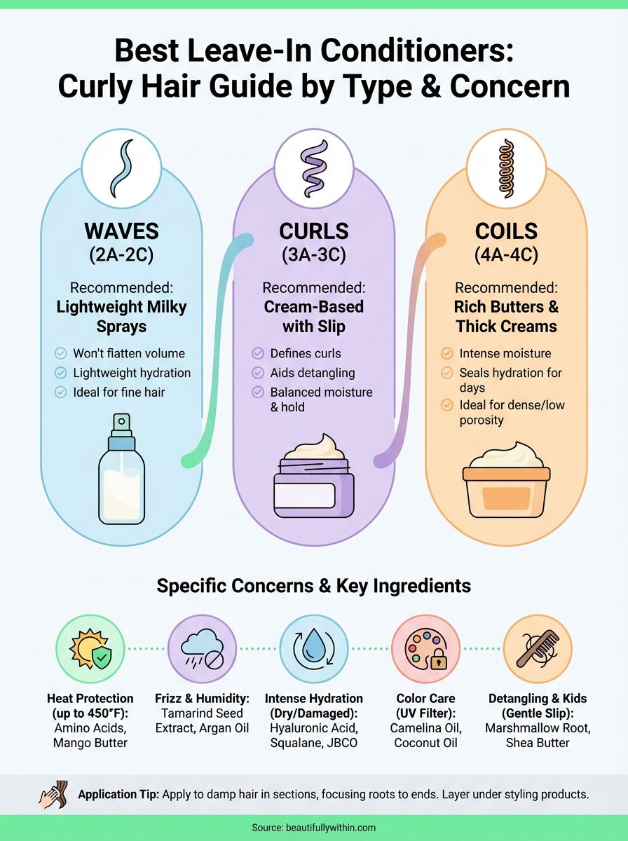 best leave in conditioner for curly hair infographic