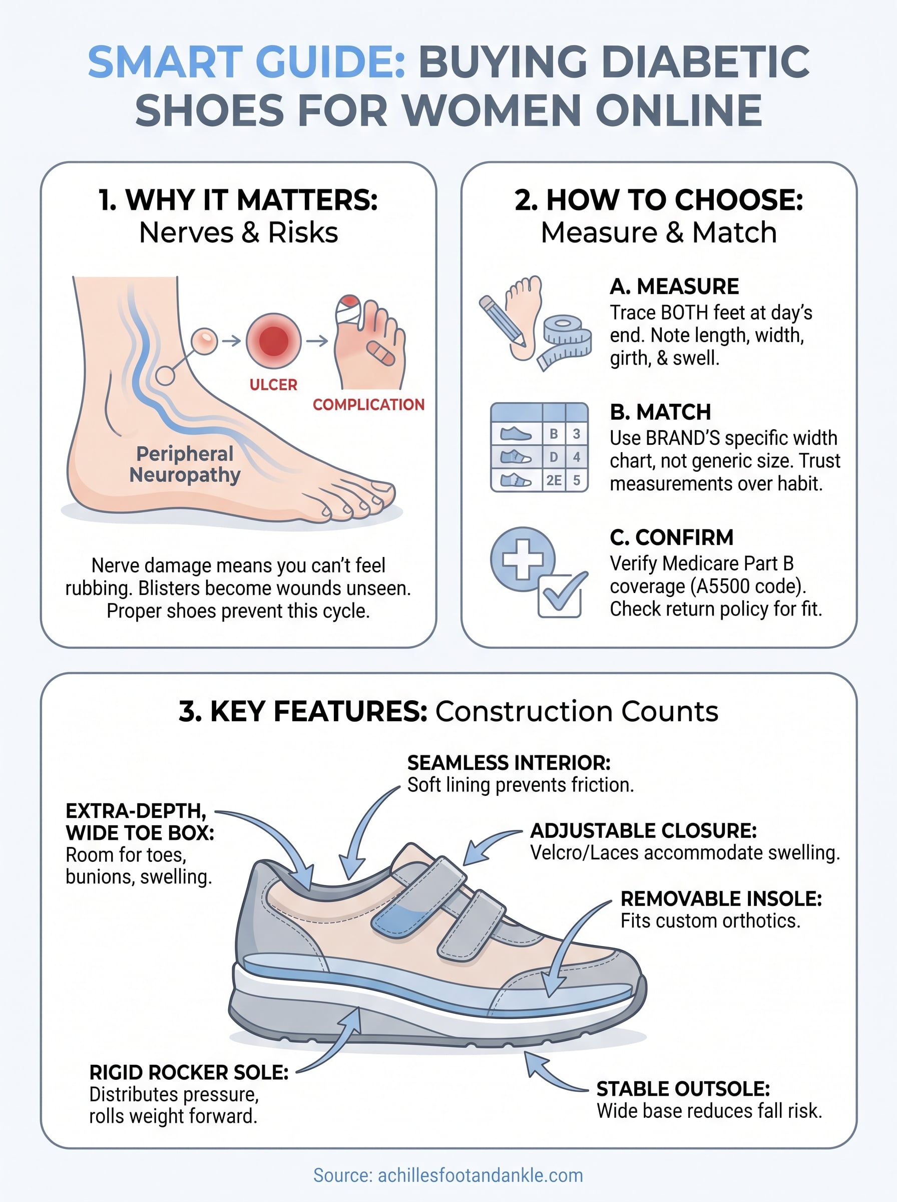 diabetic shoes for women online infographic