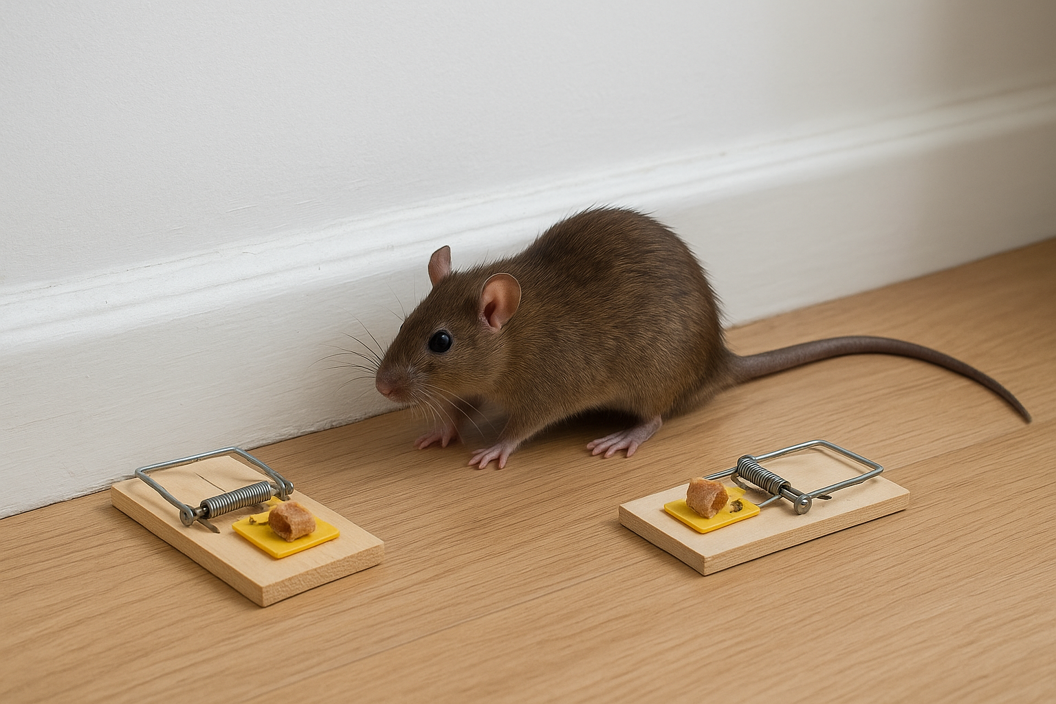 How to Trap a Rat in Your House: Methods That Work 2 Step 3. Place traps where rats actually travel