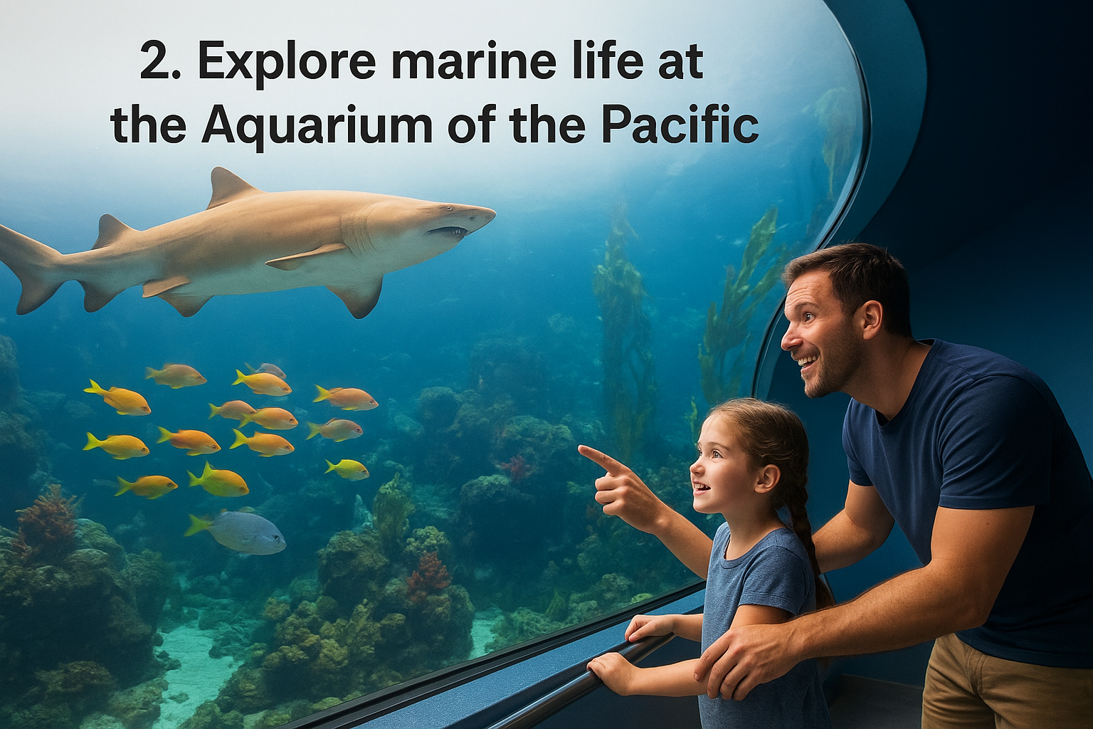 2. Explore marine life at the Aquarium of the Pacific