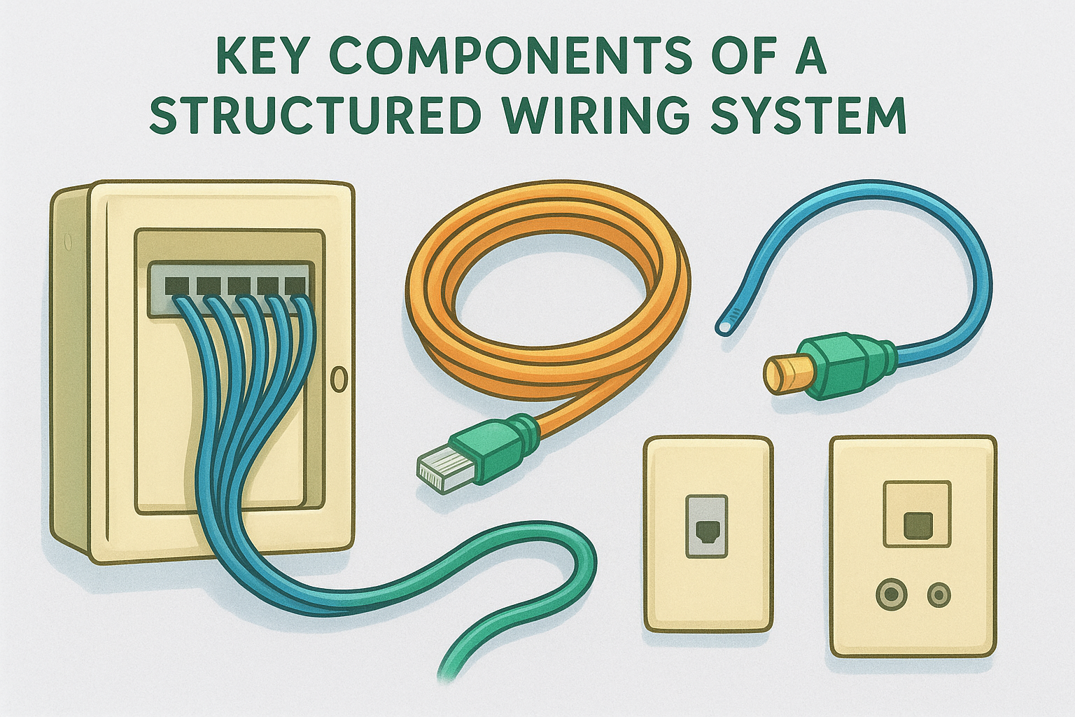 Key components of a structured wiring system