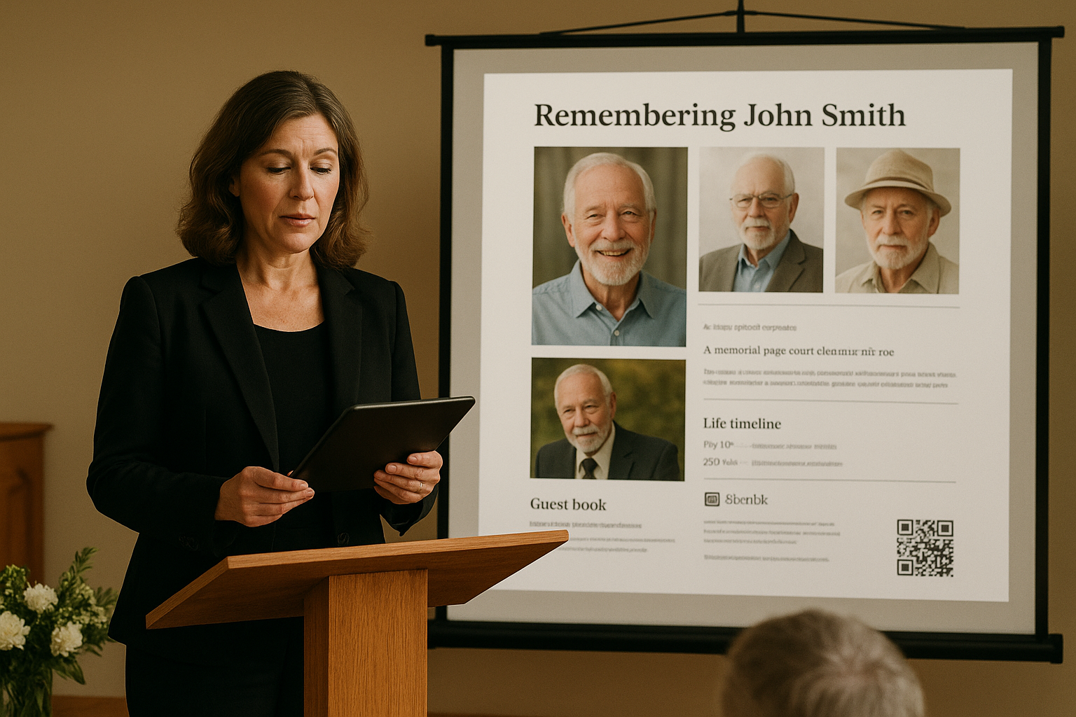1. Pair your speech with a free online memorial page
