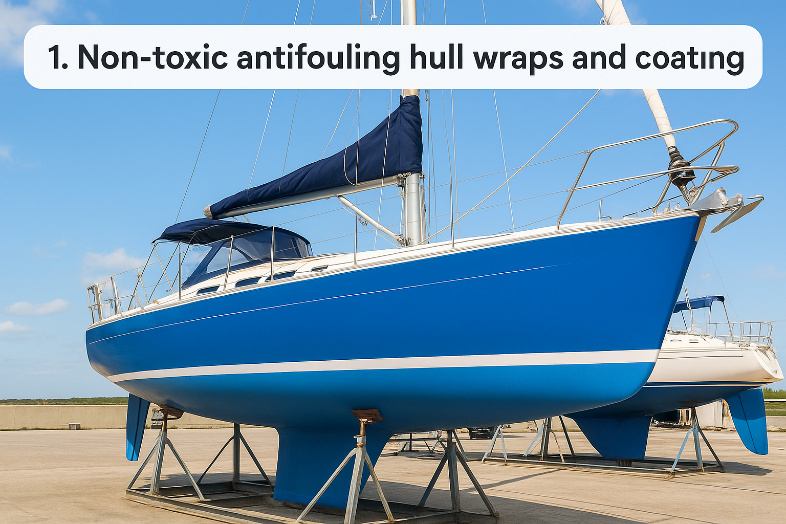 1. Non-toxic antifouling hull wraps and coatings