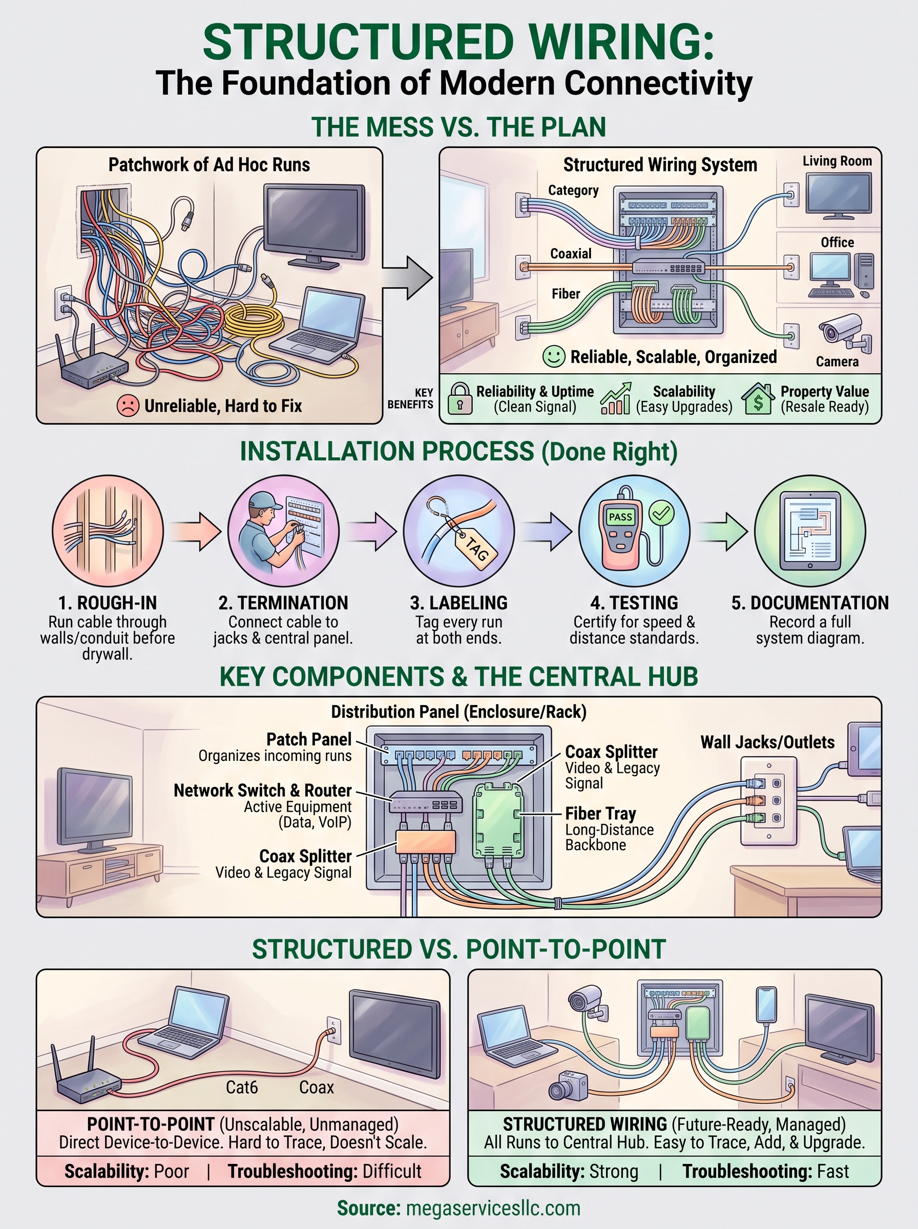 what is structured wiring infographic