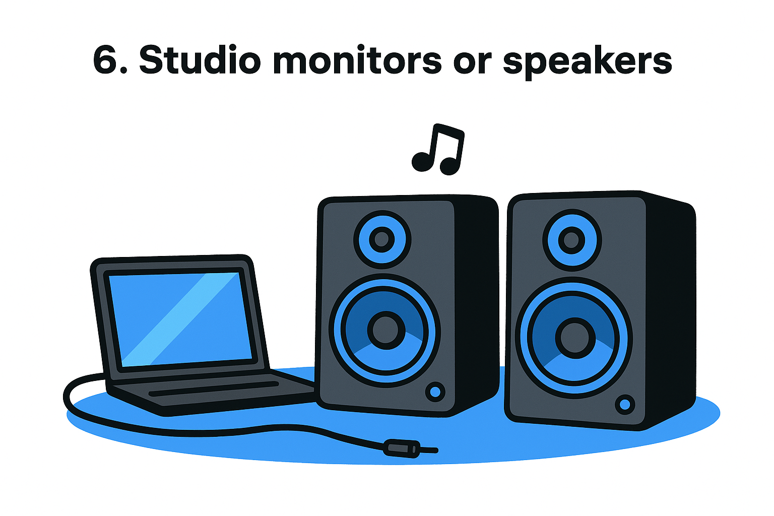 6. Studio monitors or speakers