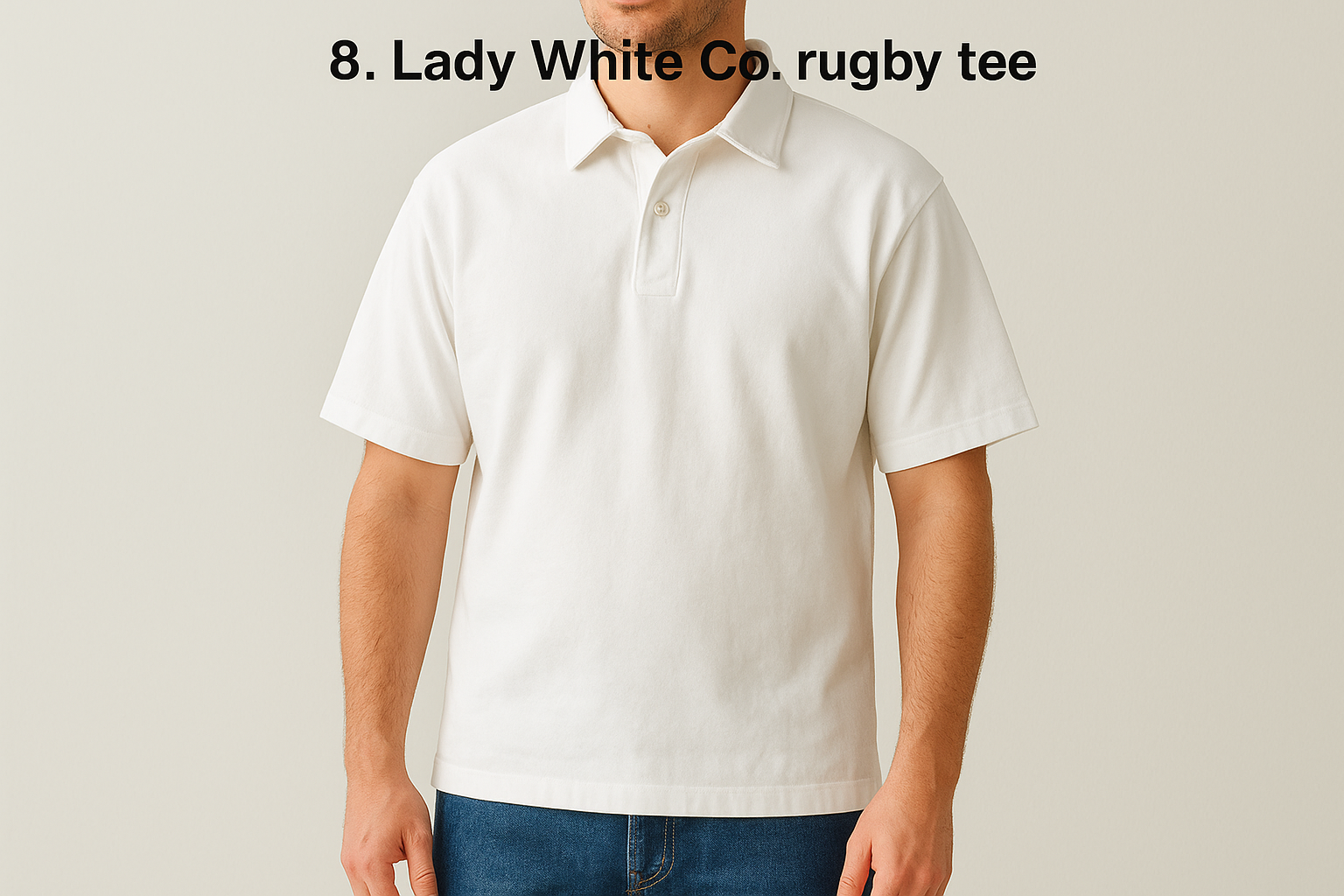 8. Lady White Co. rugby tee