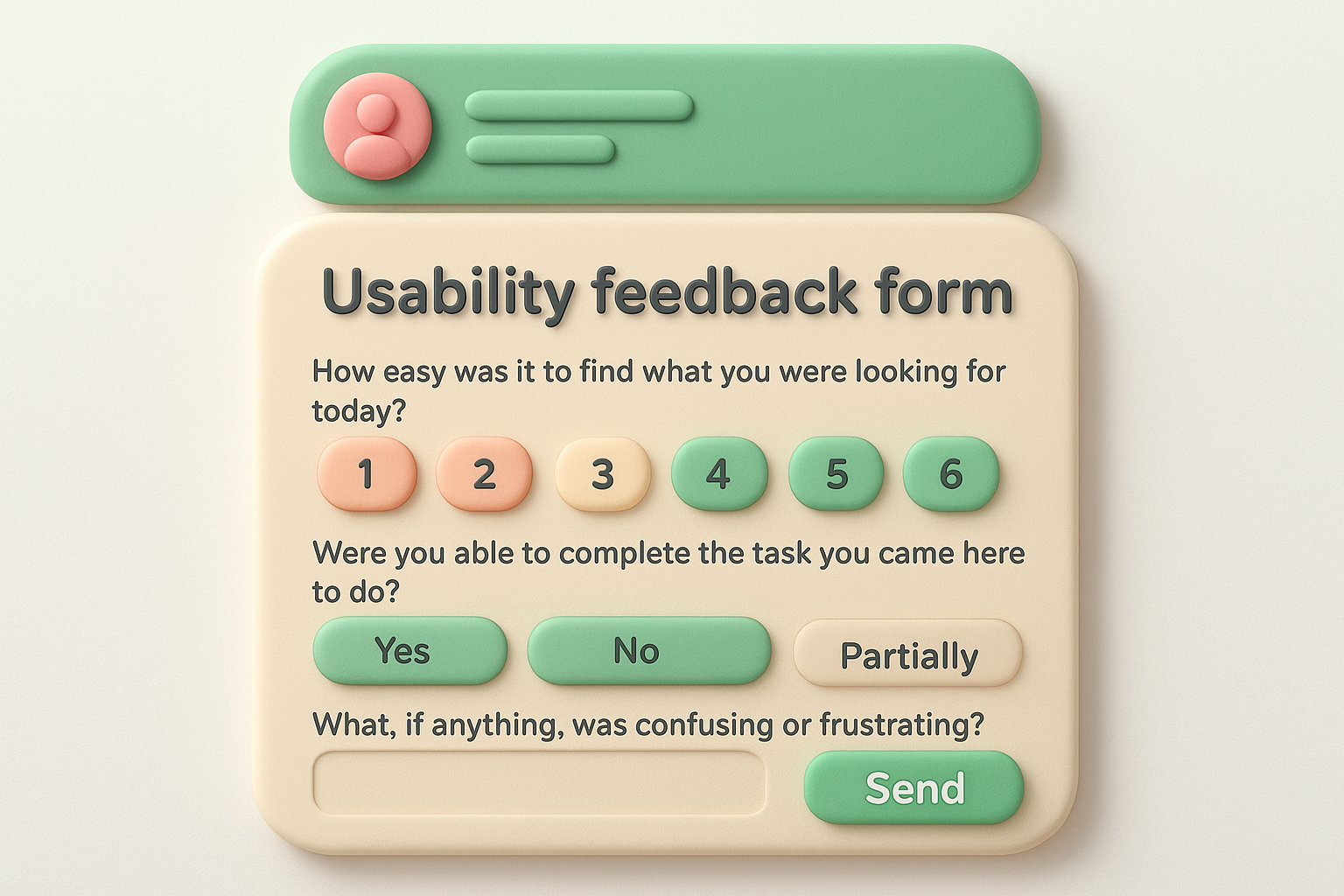 7. Website and app usability feedback form