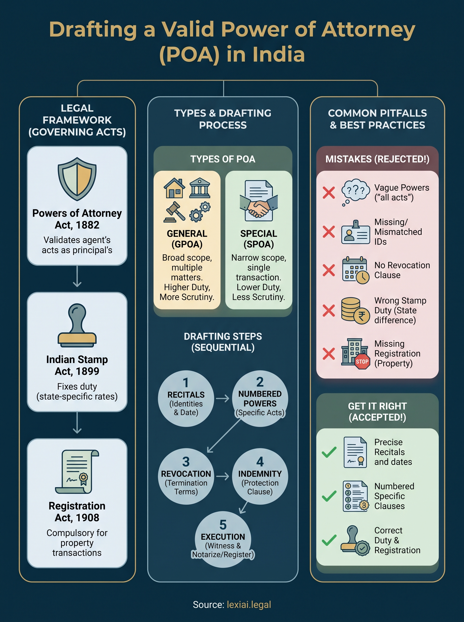 power of attorney format infographic