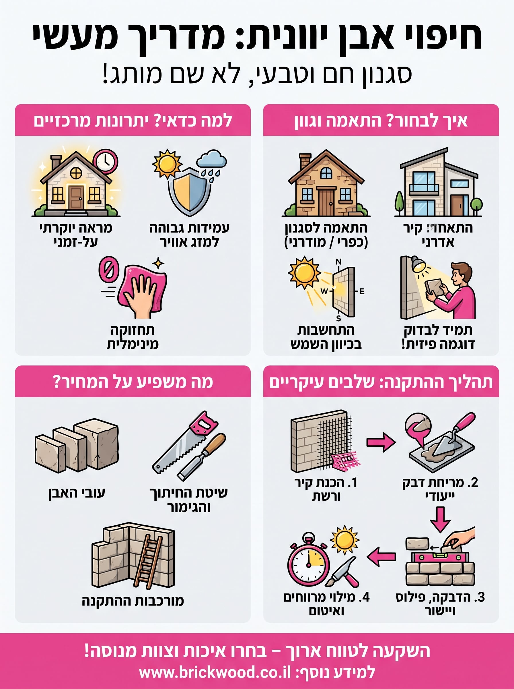 חיפוי אבן יוונית infographic