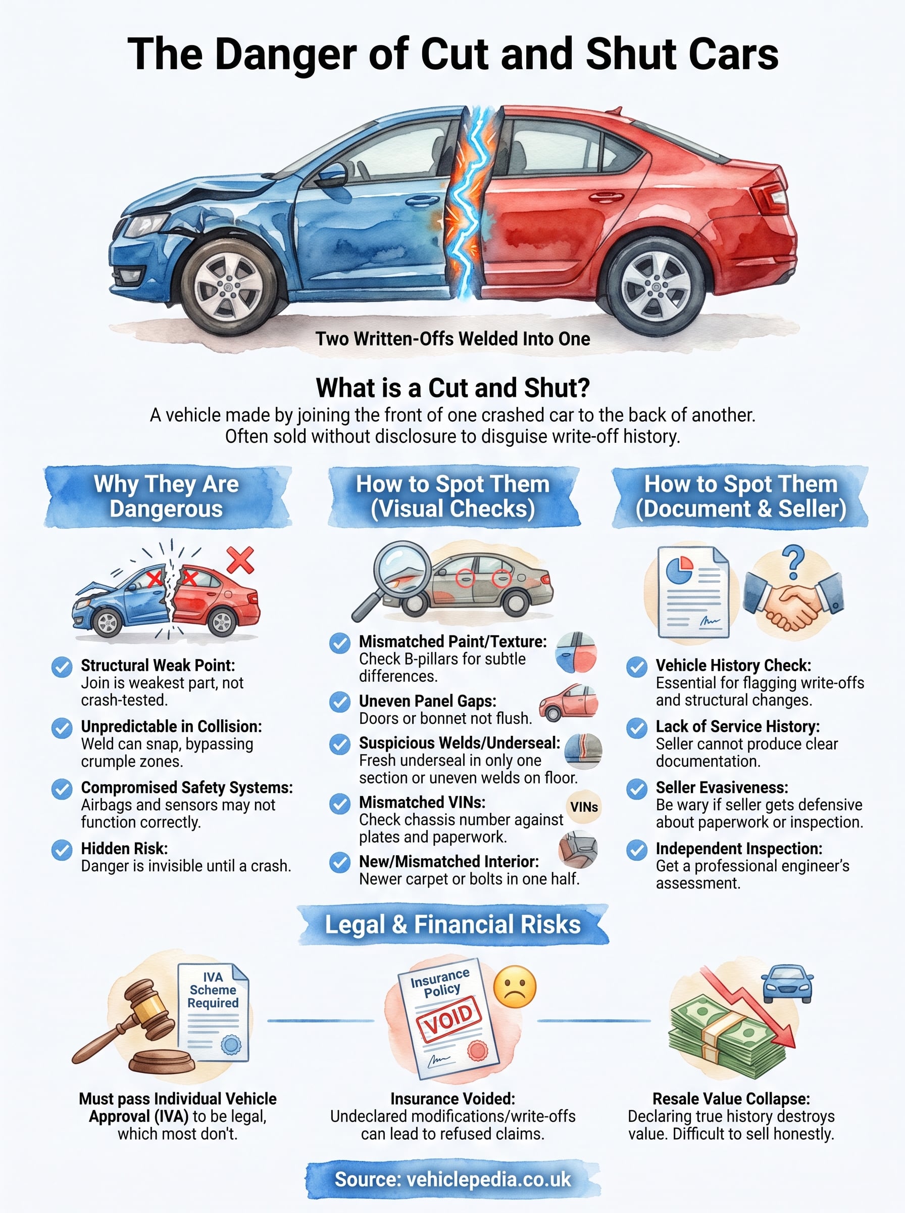what is a cut and shut car infographic