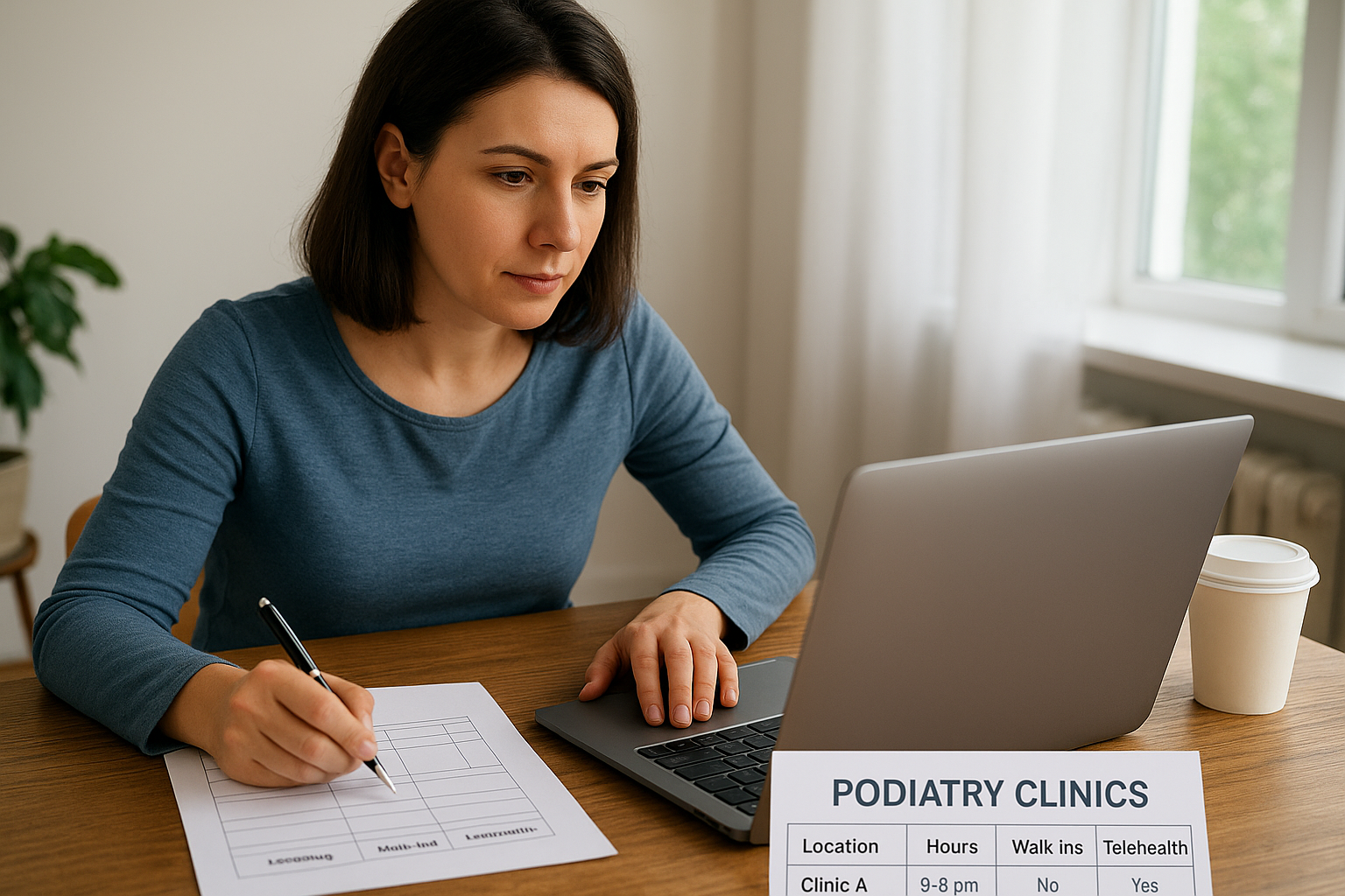 7. Comparing locations, hours, and appointment options