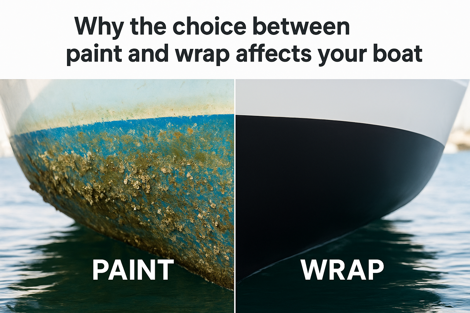 Why the choice between paint and wrap affects your boat