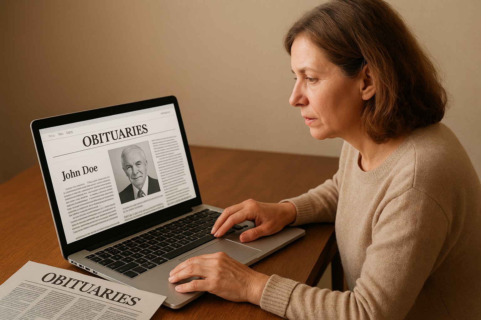 5. Local newspaper and funeral home websites