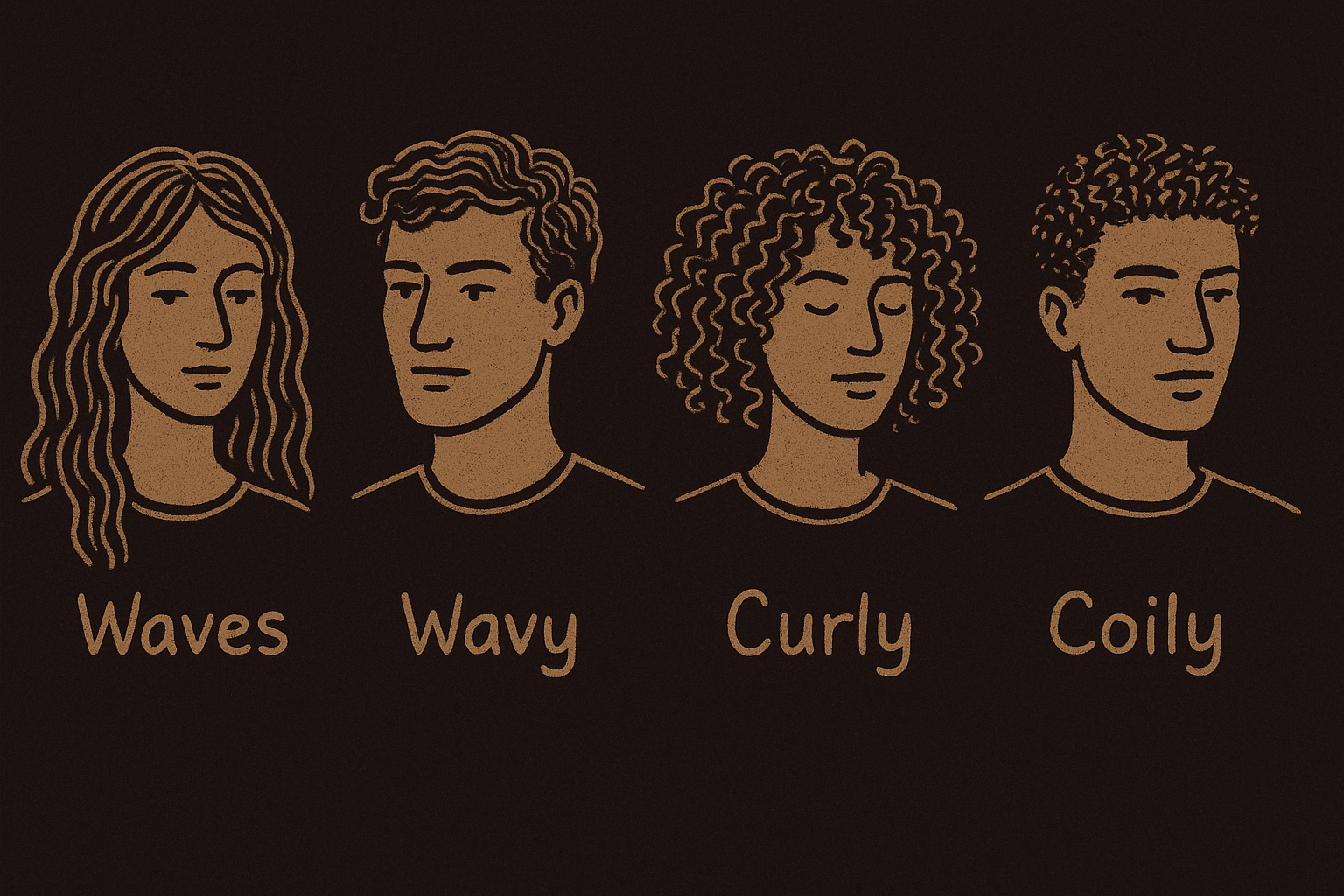 The curl type chart, from waves to coils