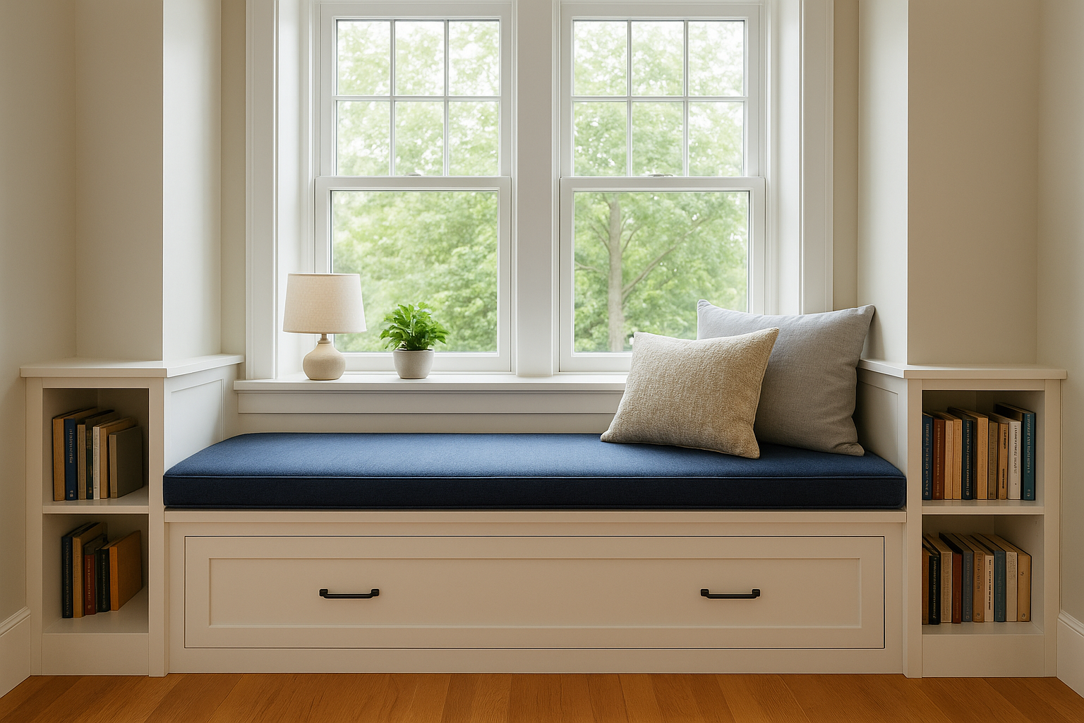 5. Window seat with built-in storage