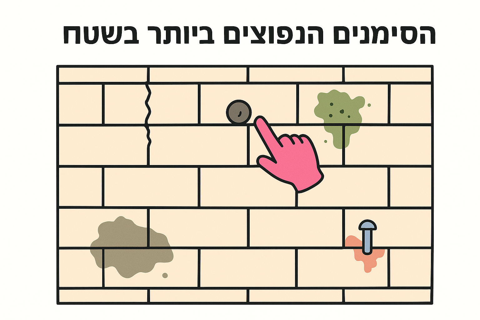 הסימנים הנפוצים ביותר בשטח
