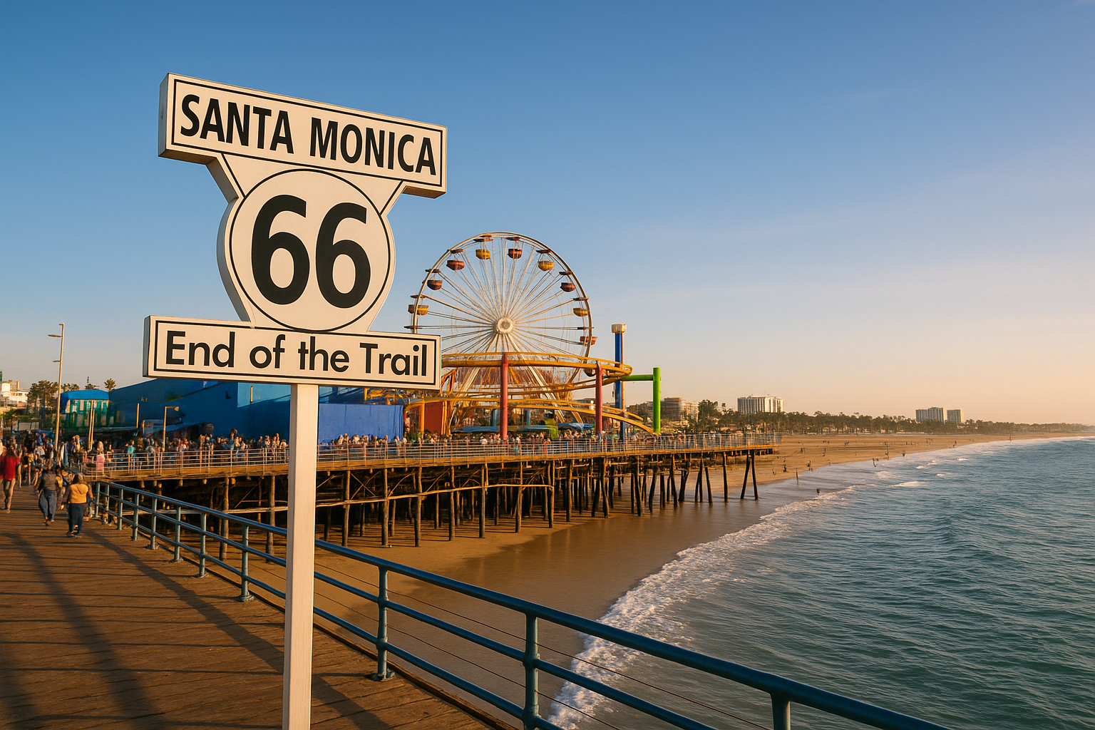 5. Santa Monica Pier and beach