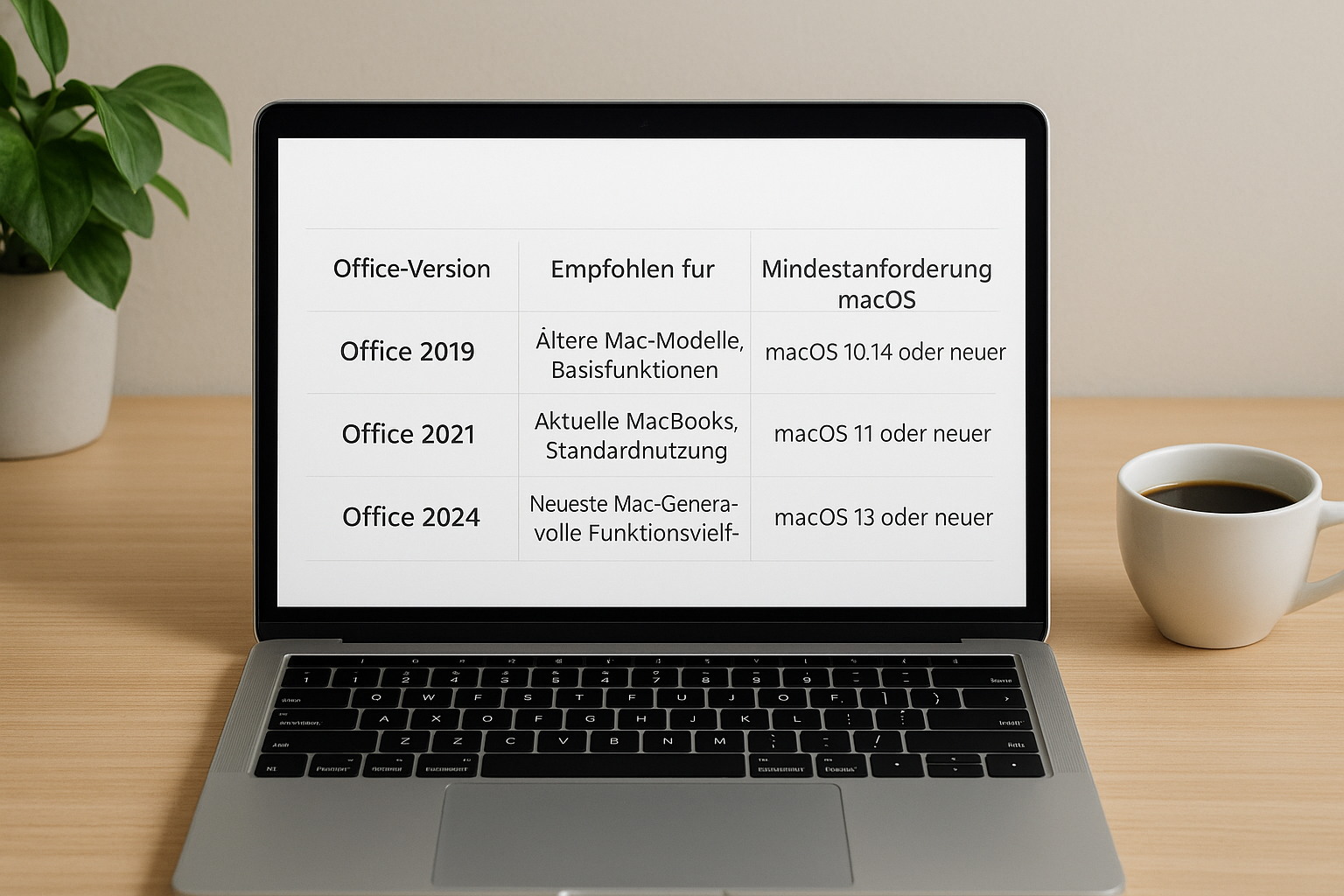 Kompatibilität mit macOS im Überblick