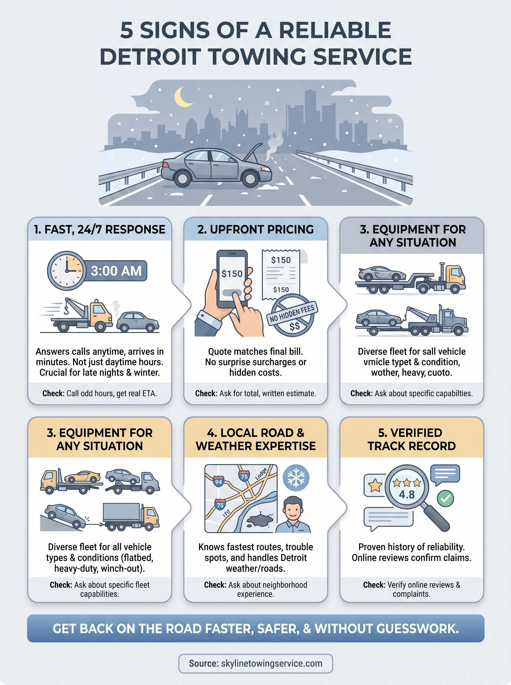 Towing Near Me: 5 Signs You Found Detroit's Best Option towing near me infographic