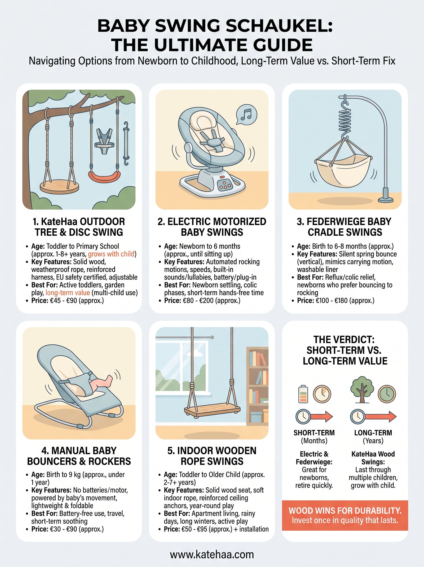 baby swing schaukel infographic