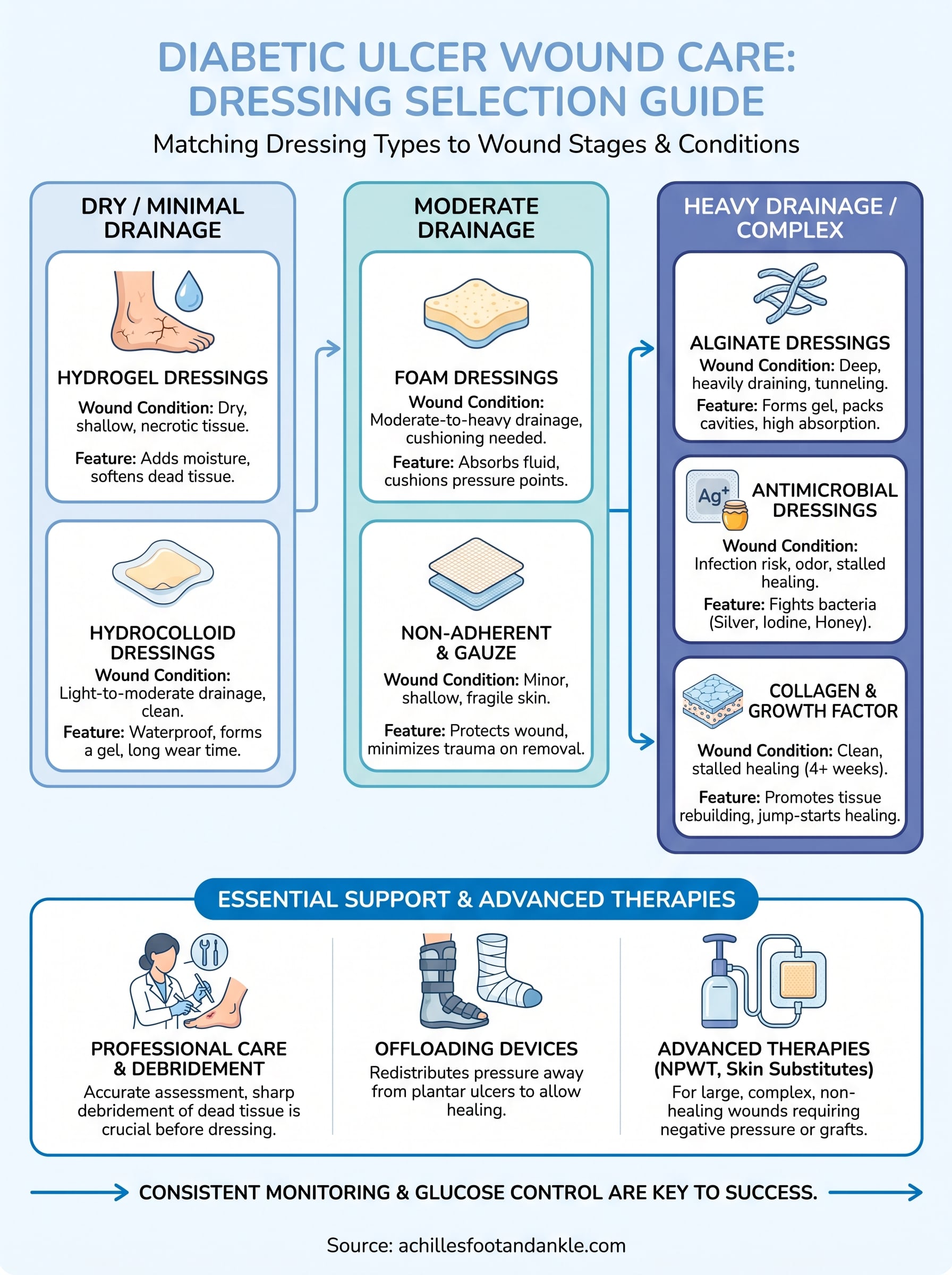diabetic wound care dressings infographic