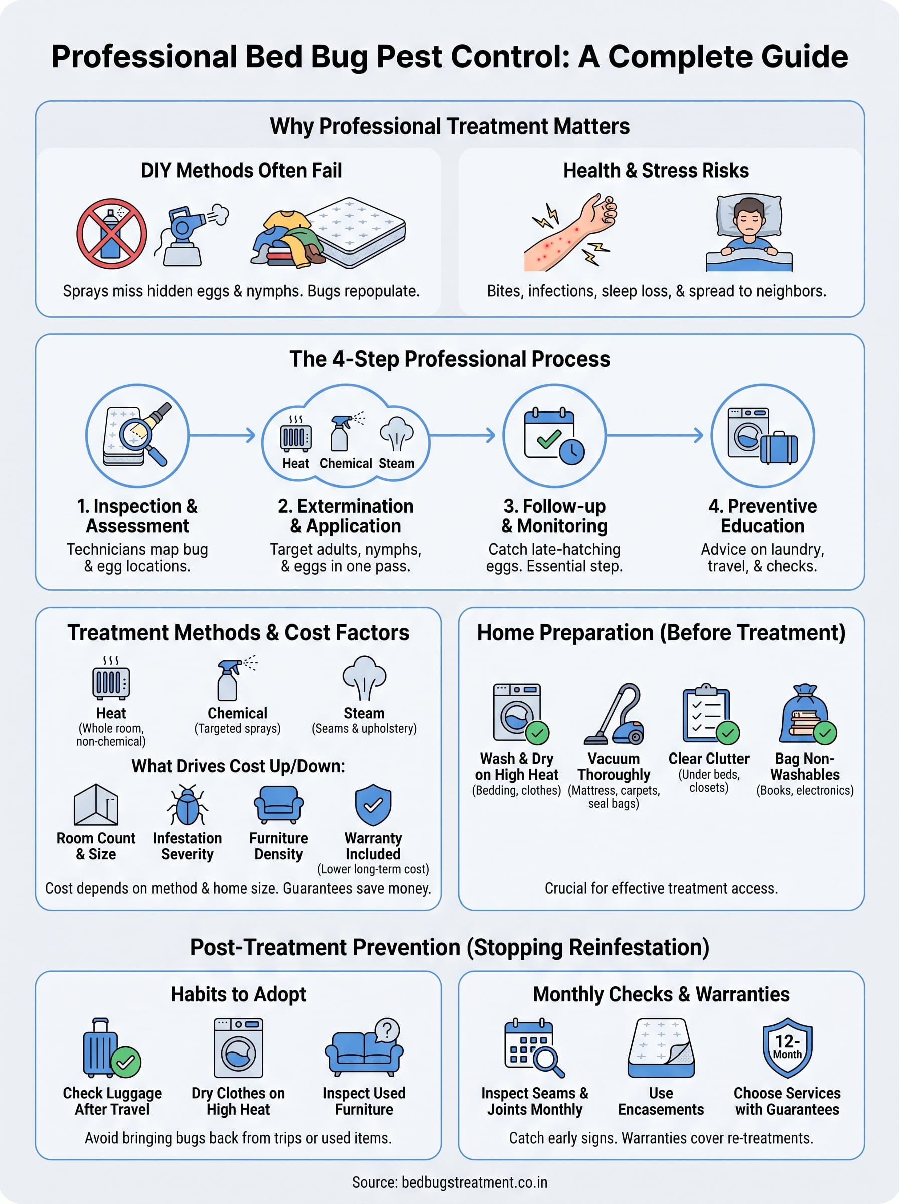 bed bugs pest control infographic