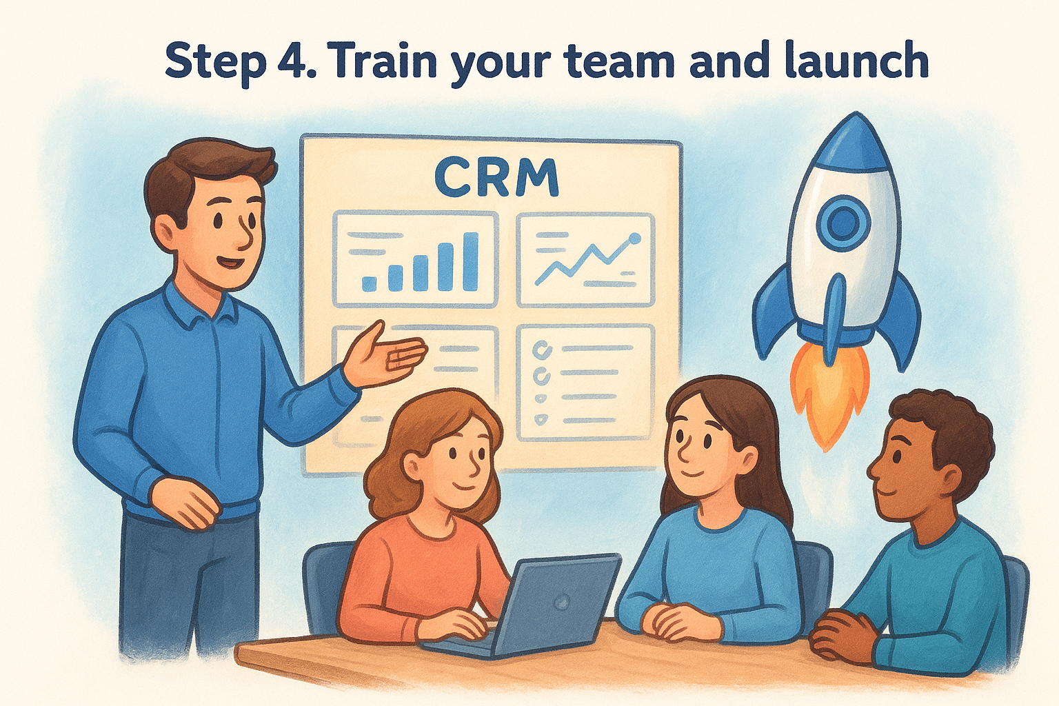 Step 4. Train your team and launch