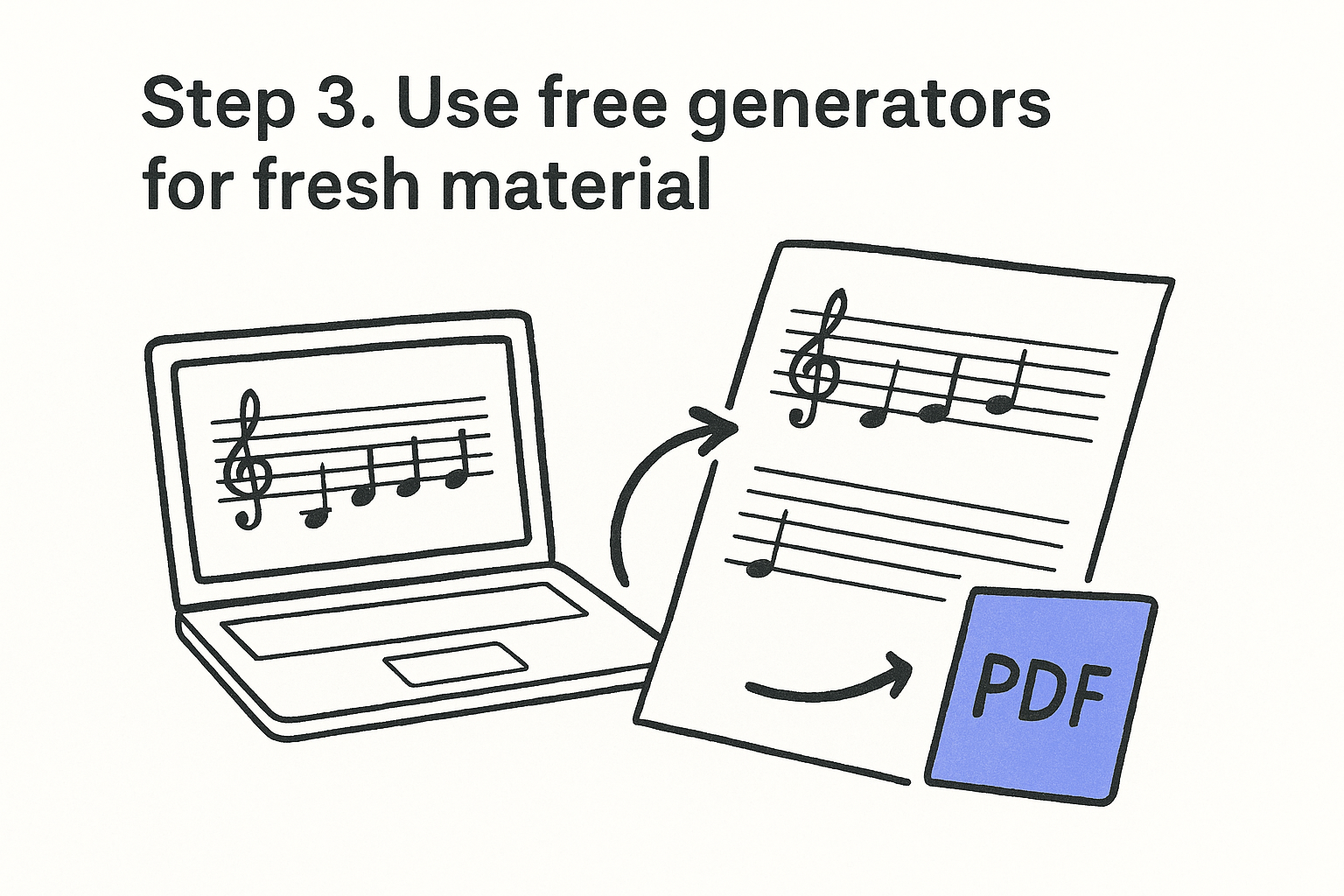 Step 3. Use free generators for fresh material