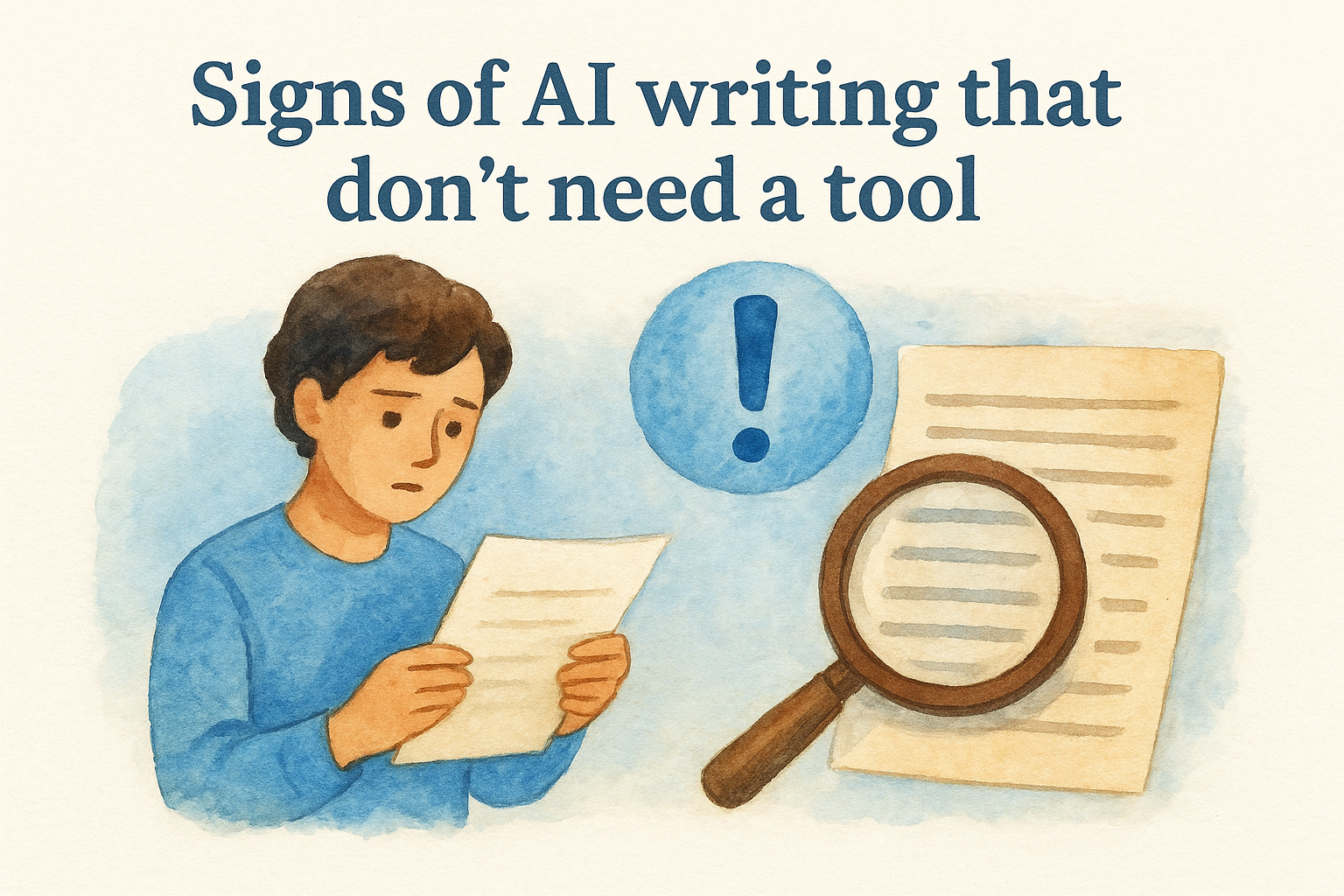 Signs of AI writing that don't need a tool