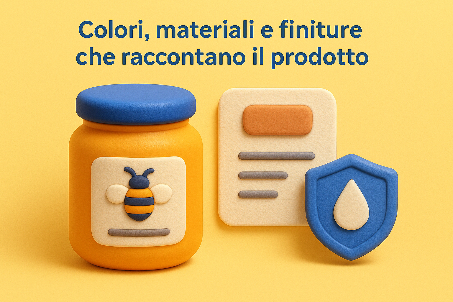 Colori, materiali e finiture che raccontano il prodotto