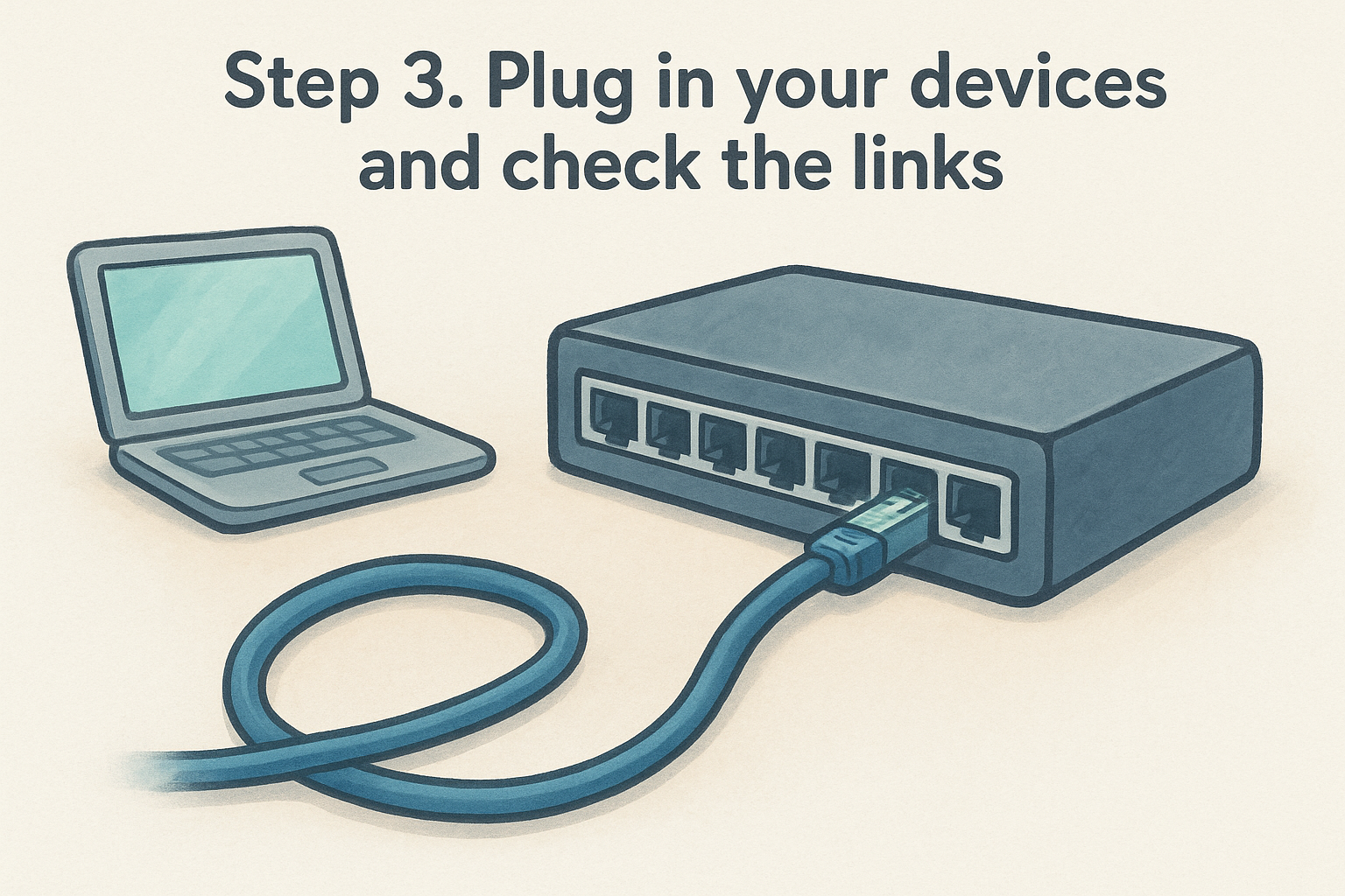 Step 3. Plug in your devices and check the links