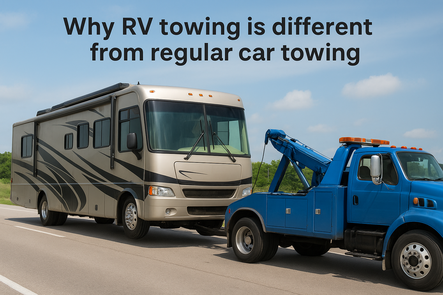 RV Towing Service: What Metro Detroit RVers Should Know Why RV towing is different from regular car towing