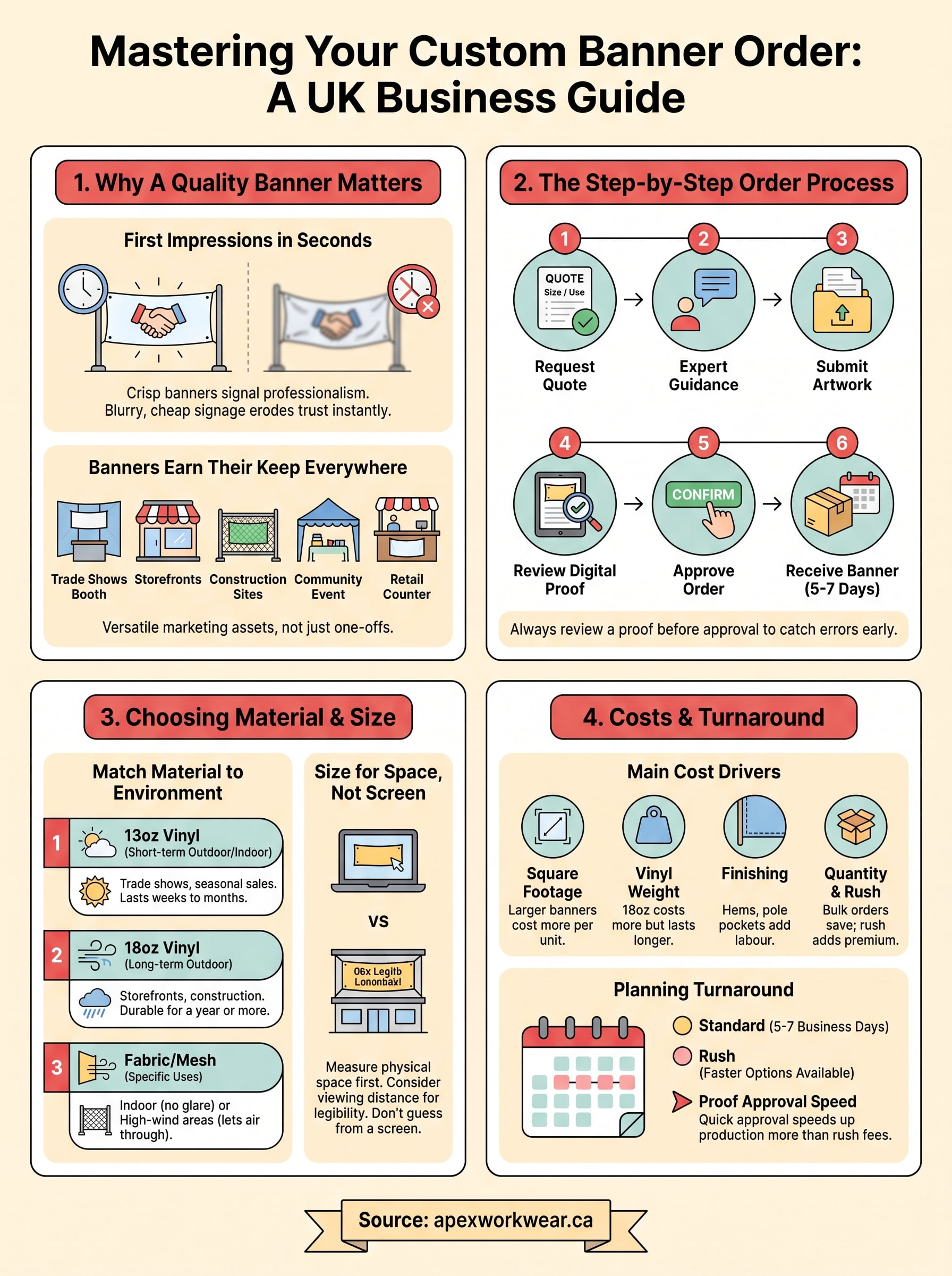 banner for printing infographic