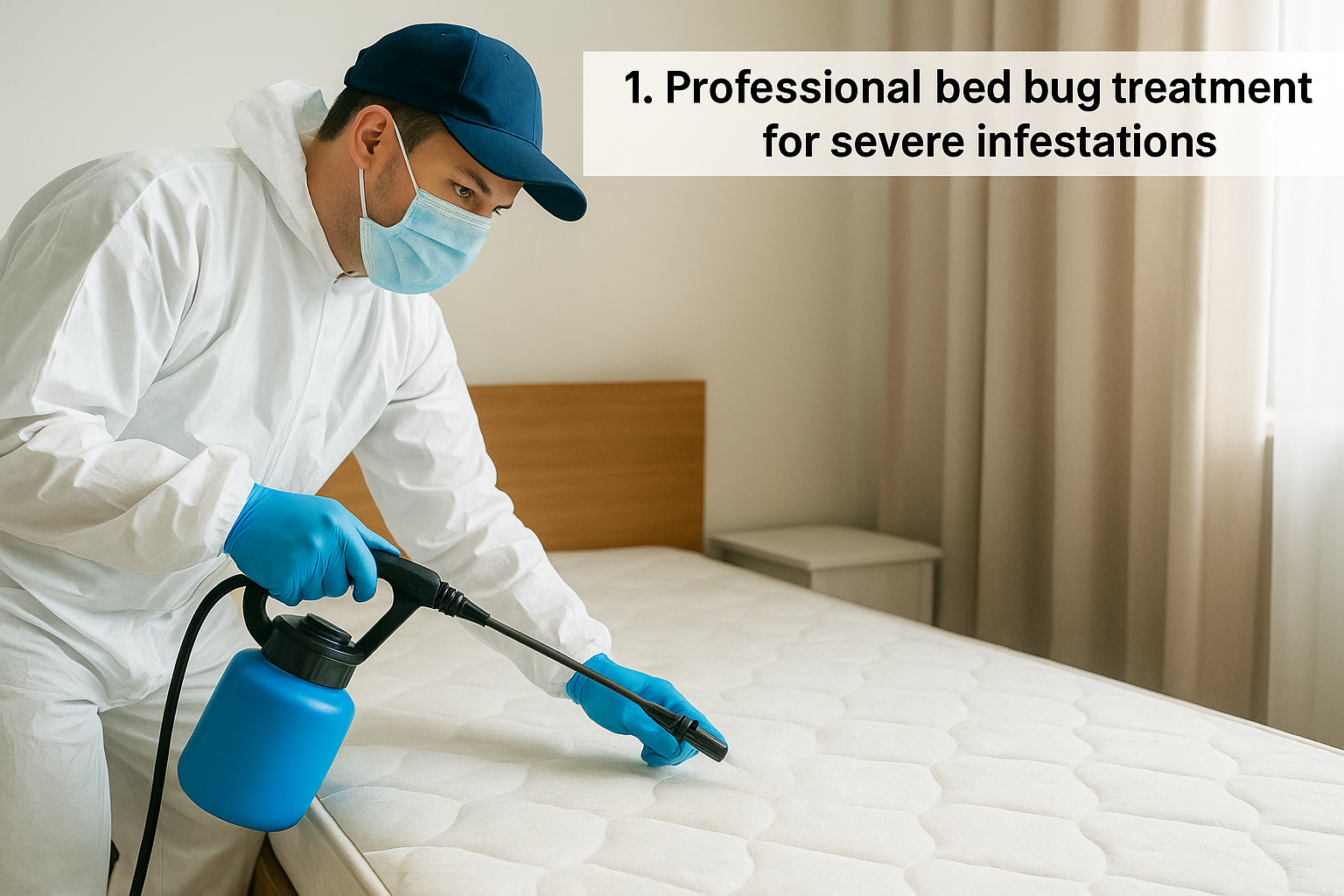 1. Professional bed bug treatment for severe infestations
