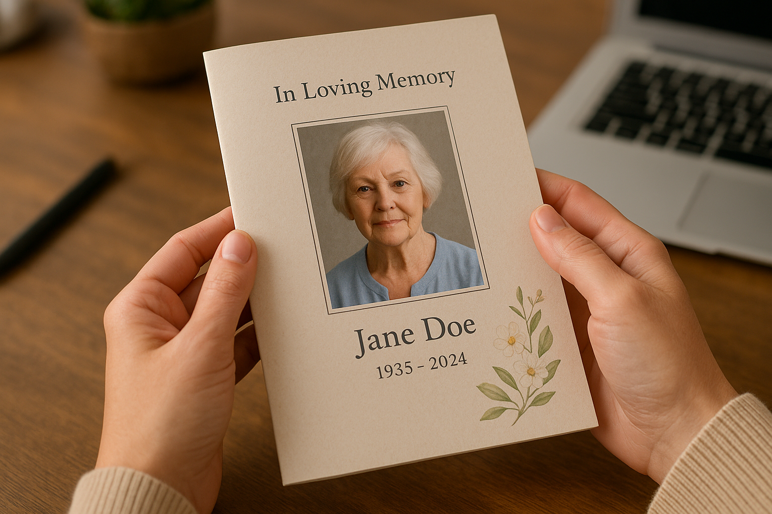 1. Canva funeral program templates