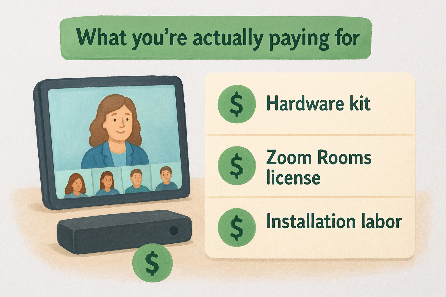 Main Zoom Room budget categories