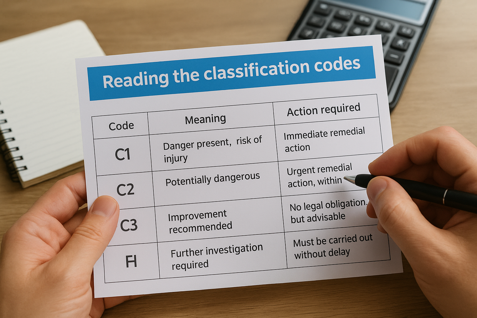 Reading the classification codes