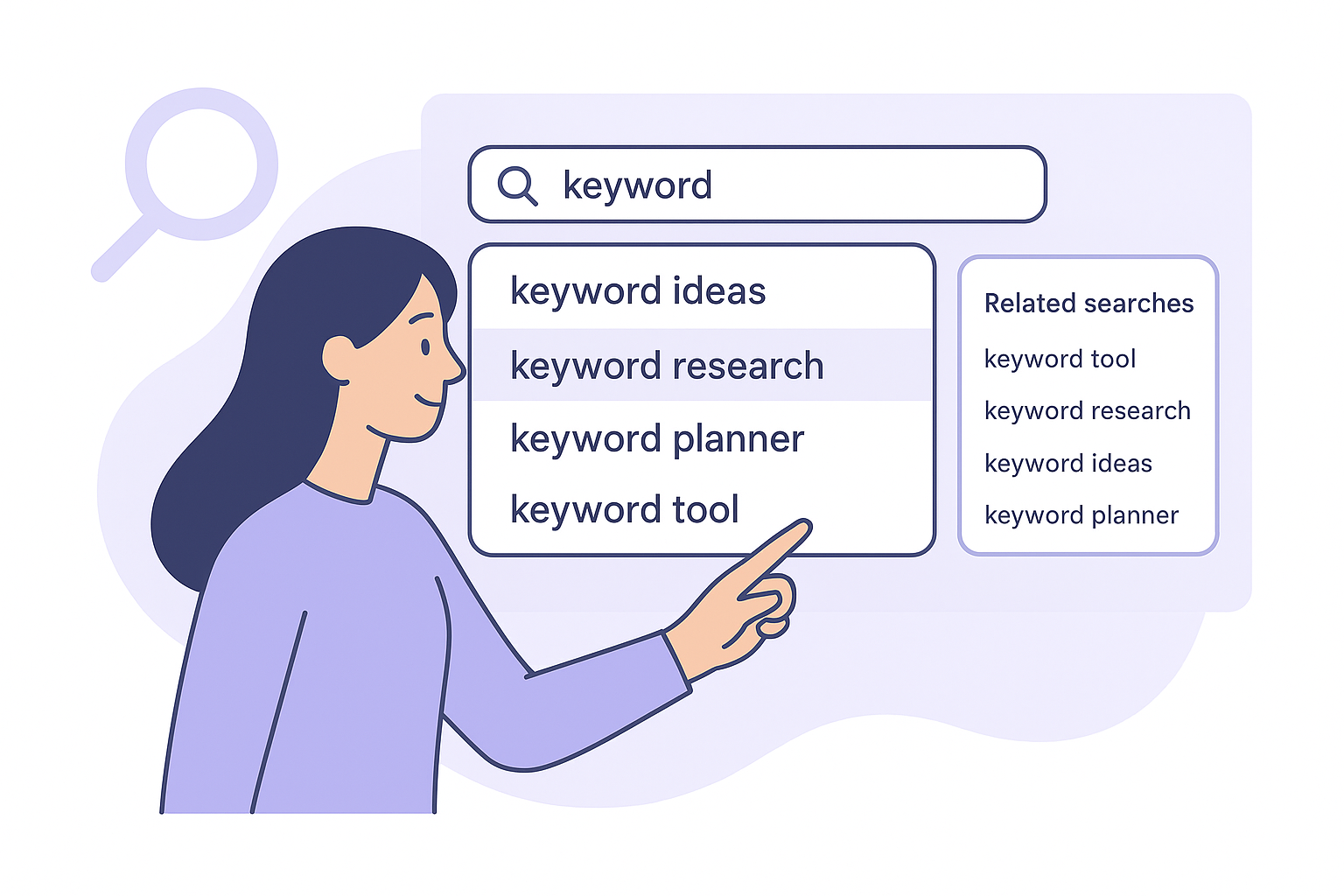 Google autocomplete and related searches