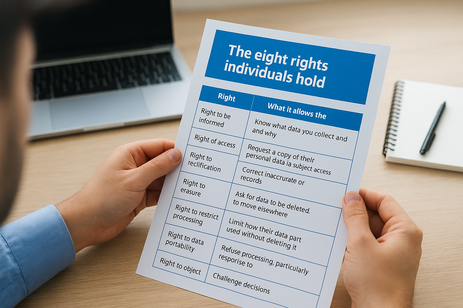 The eight rights individuals hold