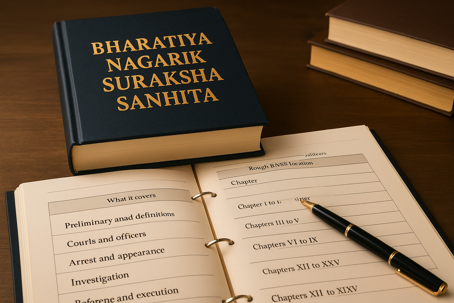 How the BNSS is structured across chapters and schedules