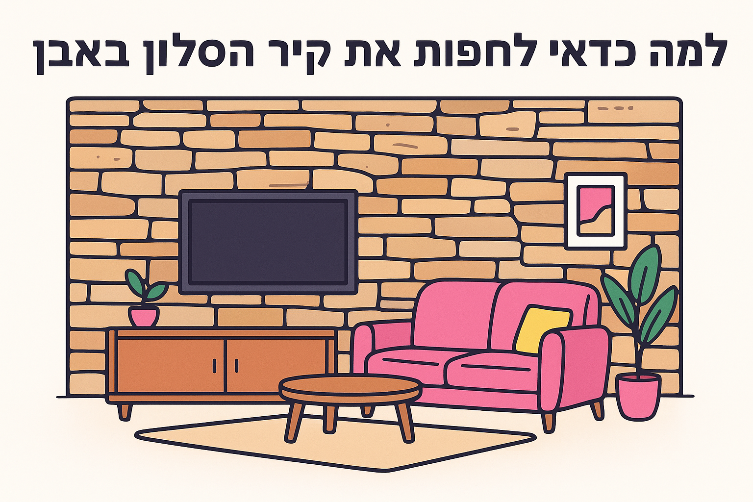 למה כדאי לחפות את קיר הסלון באבן