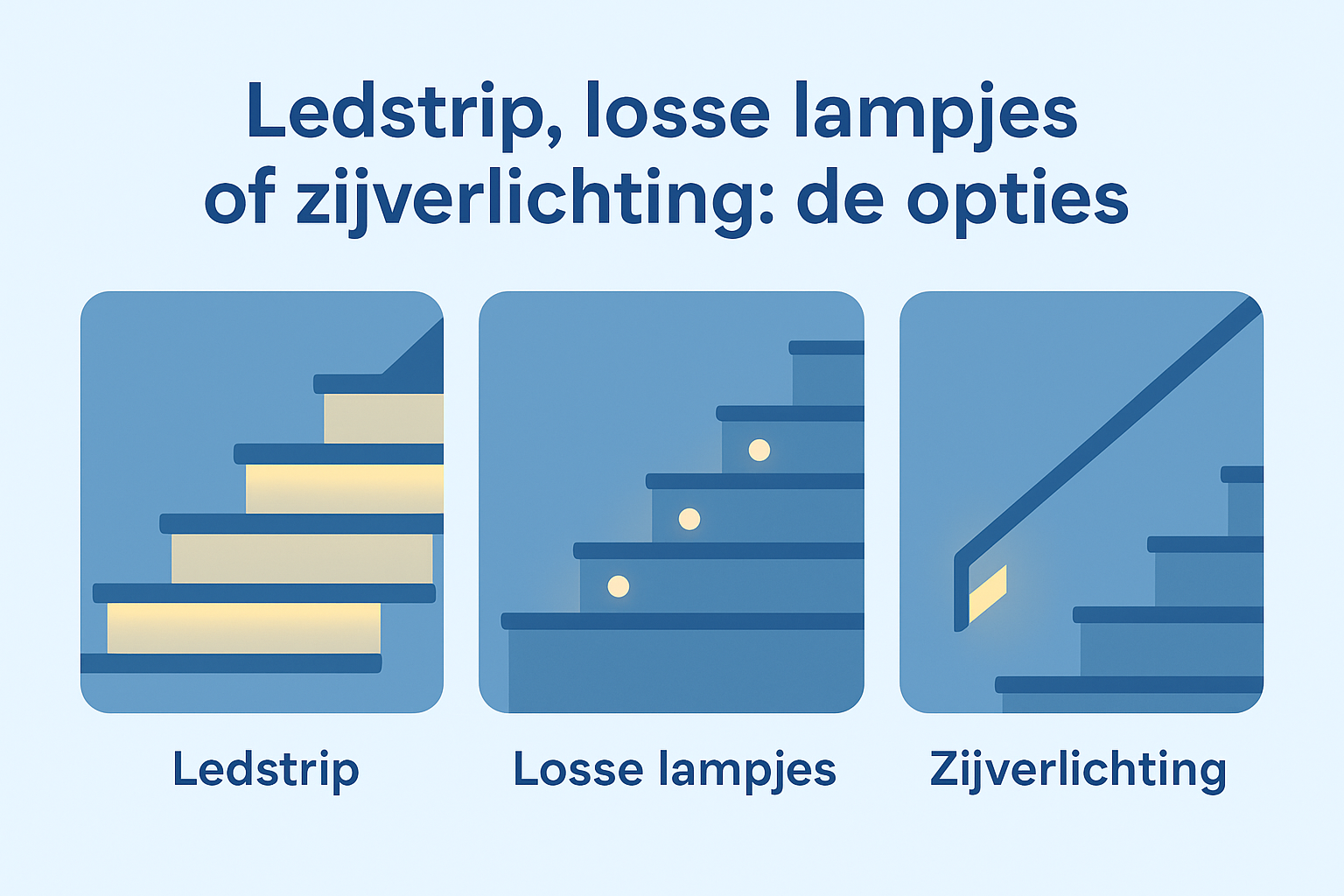 Ledstrip, losse lampjes of zijverlichting: de opties