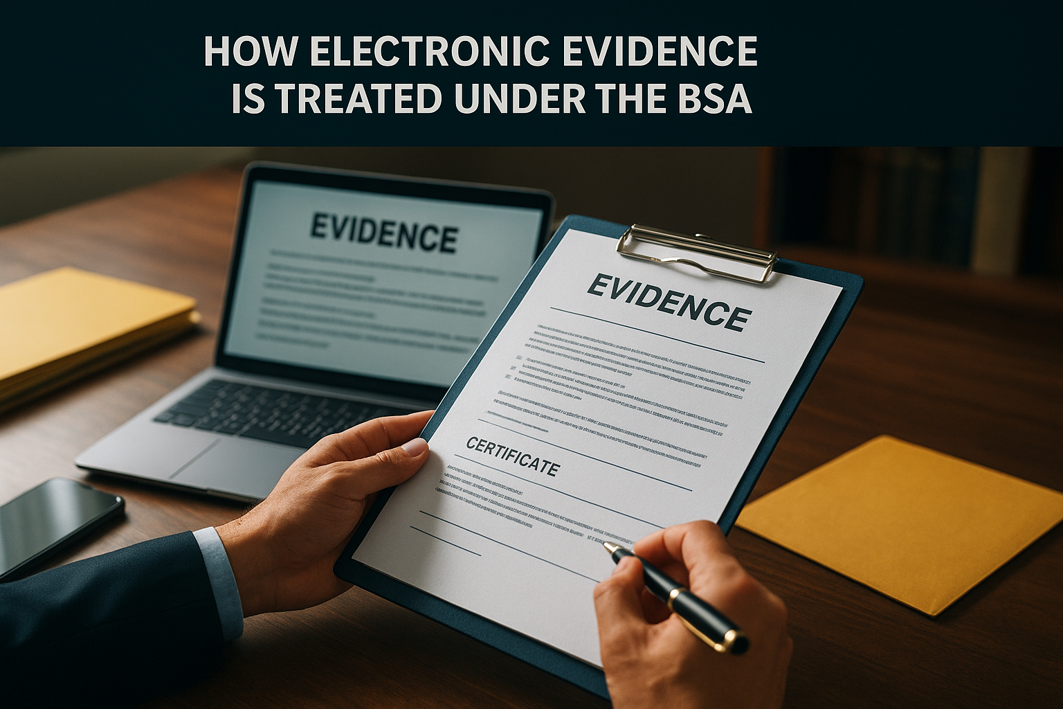 How electronic evidence is treated under the BSA