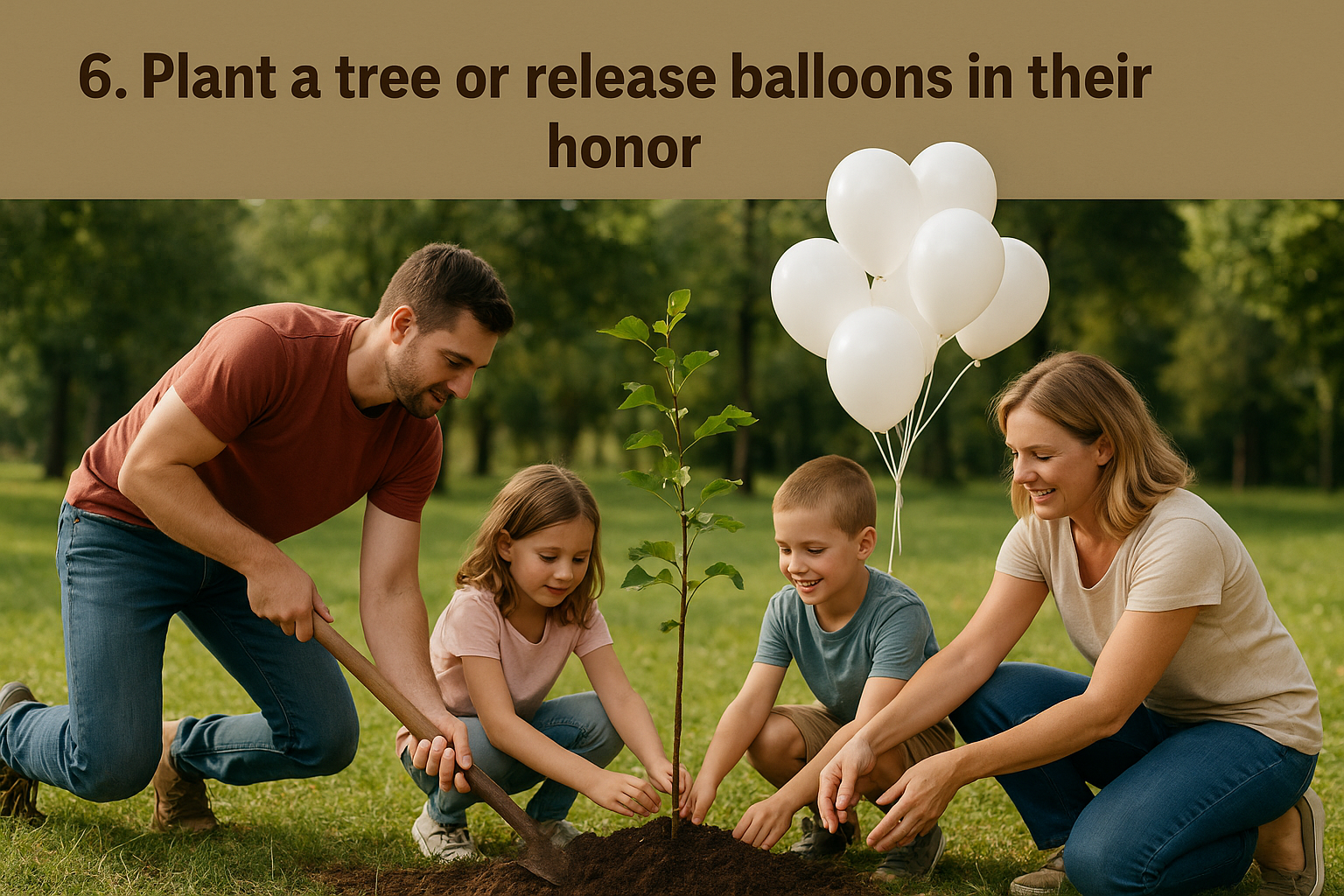 6. Plant a tree or release balloons in their honor
